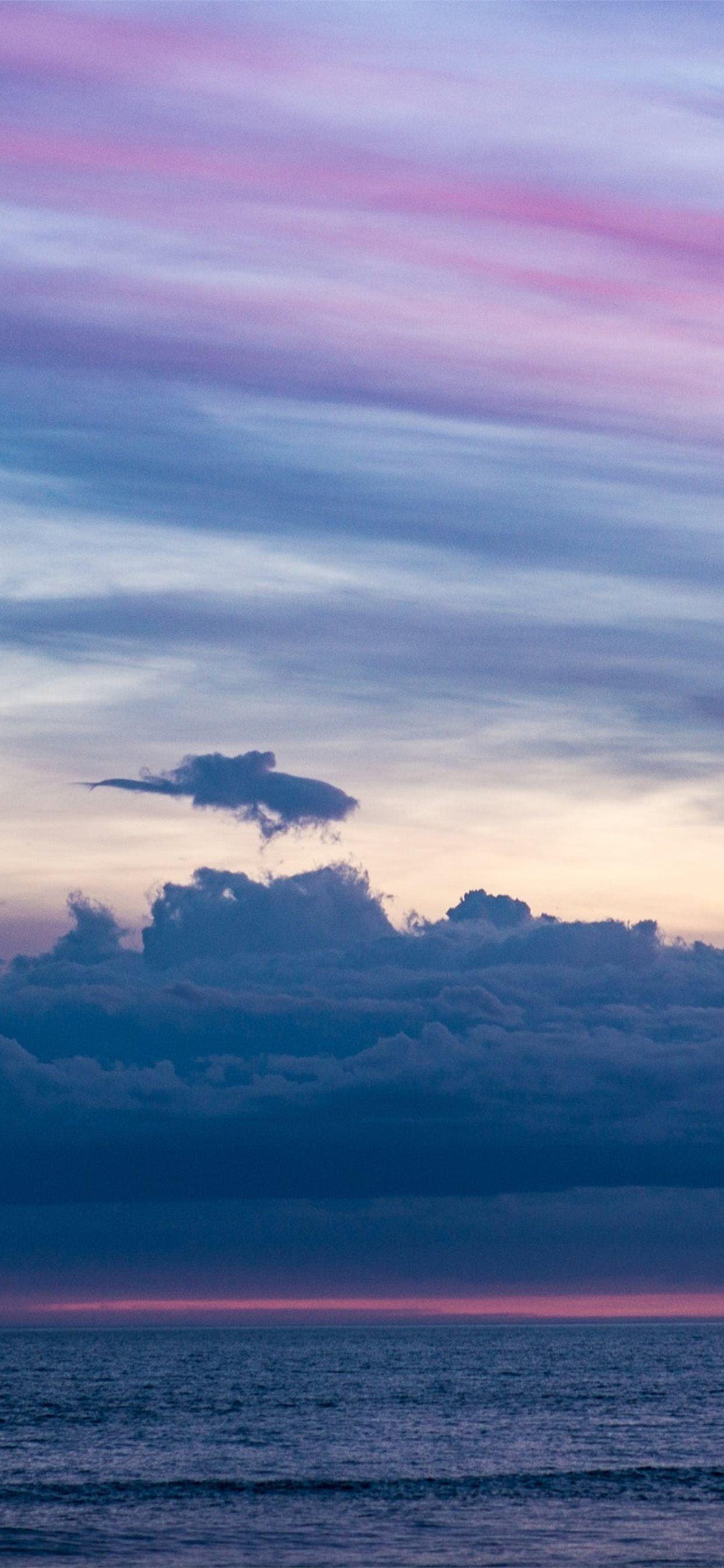 1242x2688 beach clouds ocean sky iPhone 11 Wallpaper Free Download