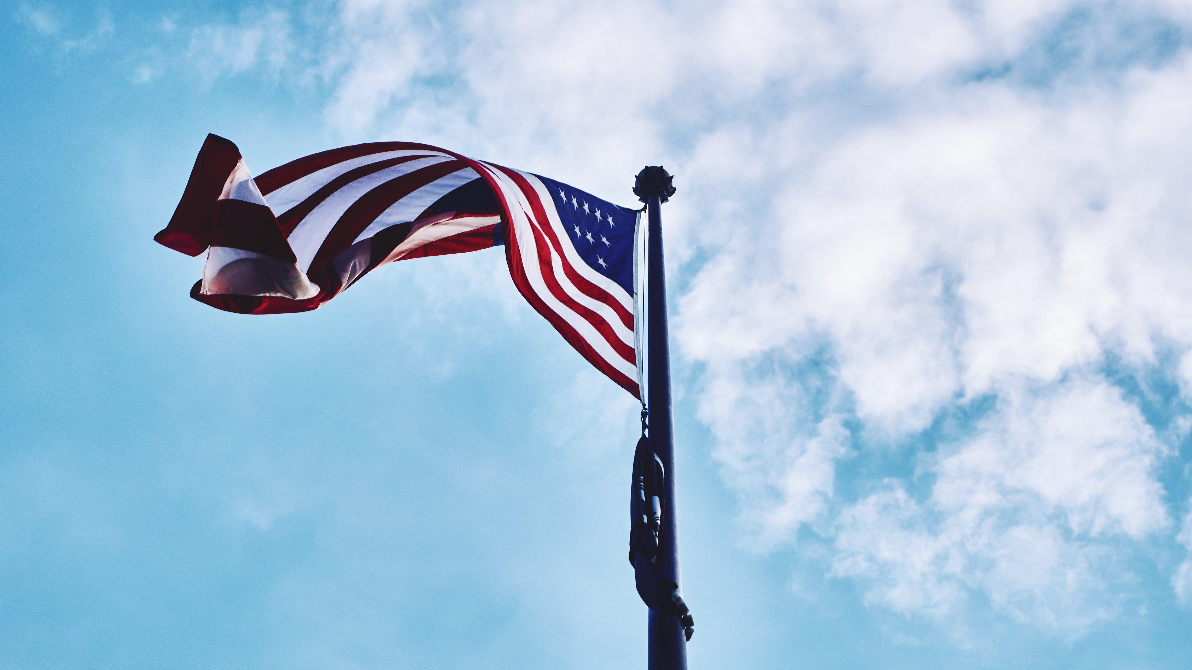 3840x2160 American Flag On Top Of A Flagpole 4k Ultra HD Wallpaper