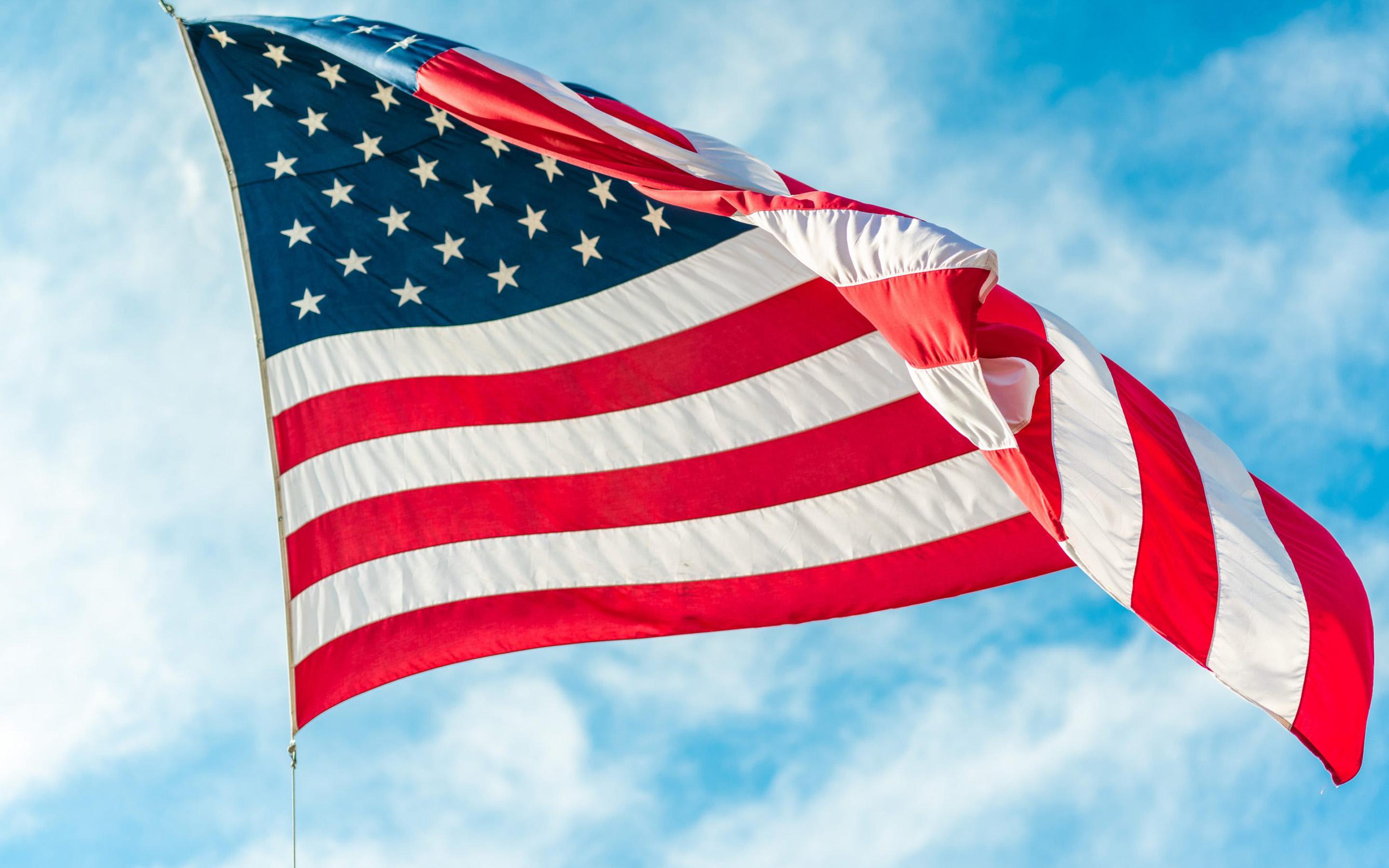 2880x1800 Download Wallpaper American Flag, 4k, Blue Sky, Flags, USA Flag, Waving American Flag, Close Up, Flag Of USA, Flag Of America, US Flag For Desktop With Resolution 2880x1800. High Quality HD Picture Wallpaper