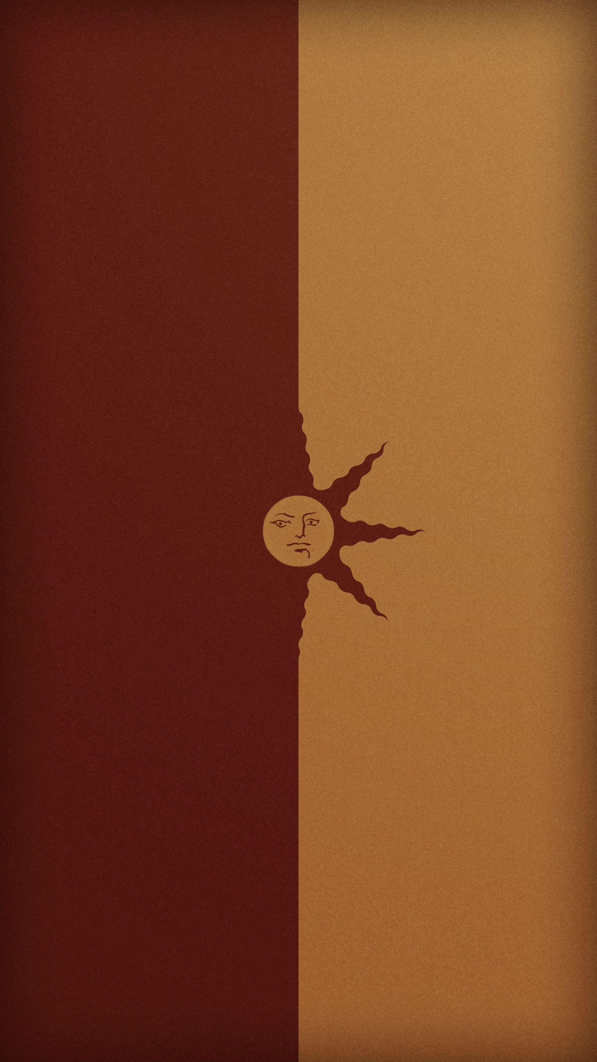 1944x3456 Minimalistic sun wallpaper
