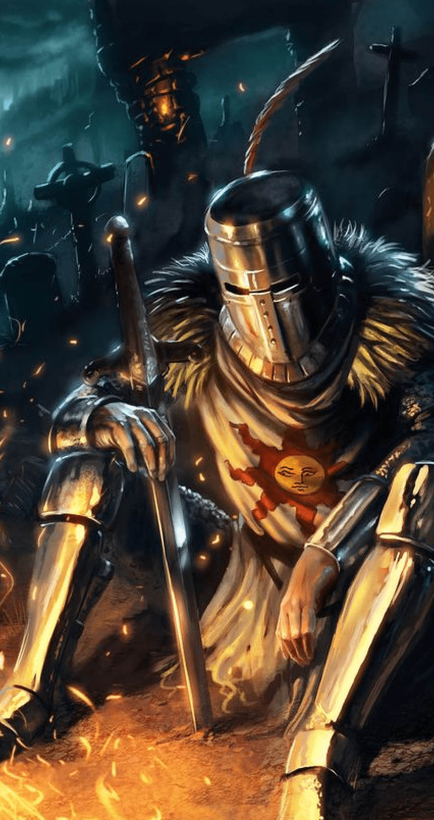 852x1608 Dark Souls Mobile Wallpaper Of Astora Art HD Wallpaper