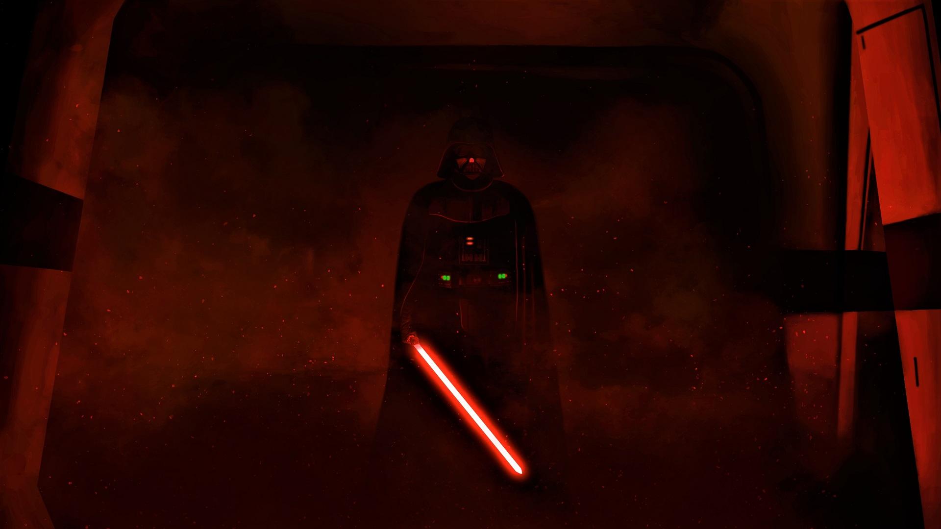 1920x1080 Darth Vader, People, Star Wars, Artwork, Lightsaber Wallpaper HD / Desktop and Mobile Background