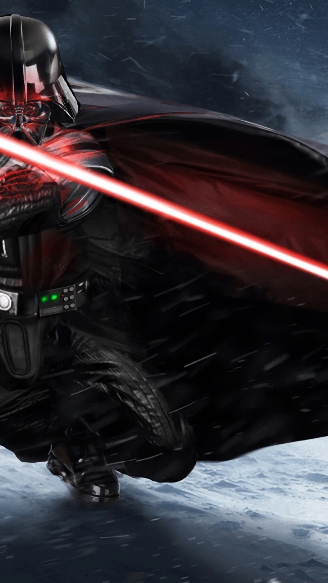 1080x1920 Darth Vader, Lightsaber, Star Wars, Artwork, Cape HD Wallpaper