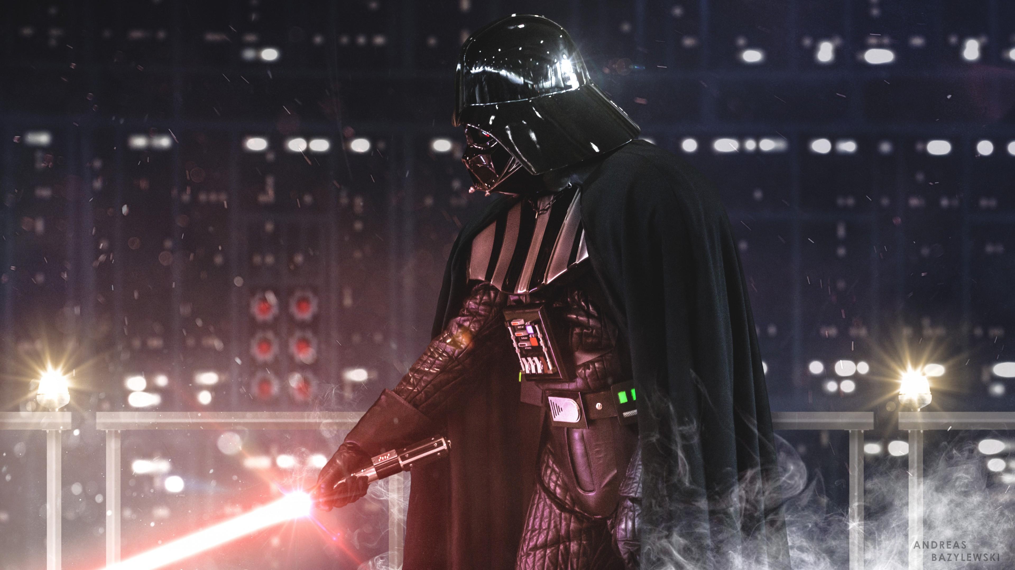3840x2160 Darth Vader Lightsaber Empire Strikes Back HD Wallpaper
