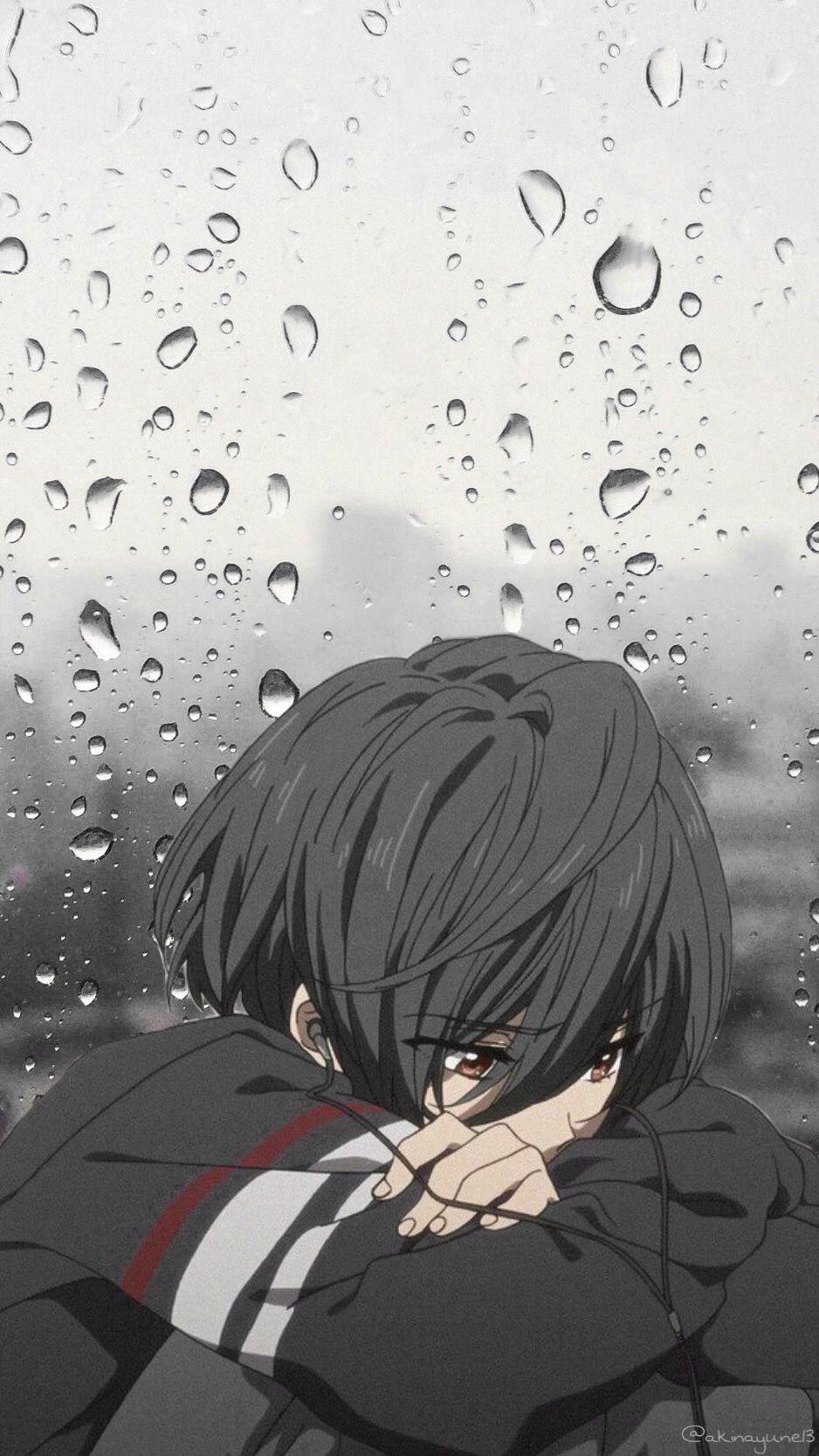 938x1668 Sad Boy Anime Phone Wallpaper