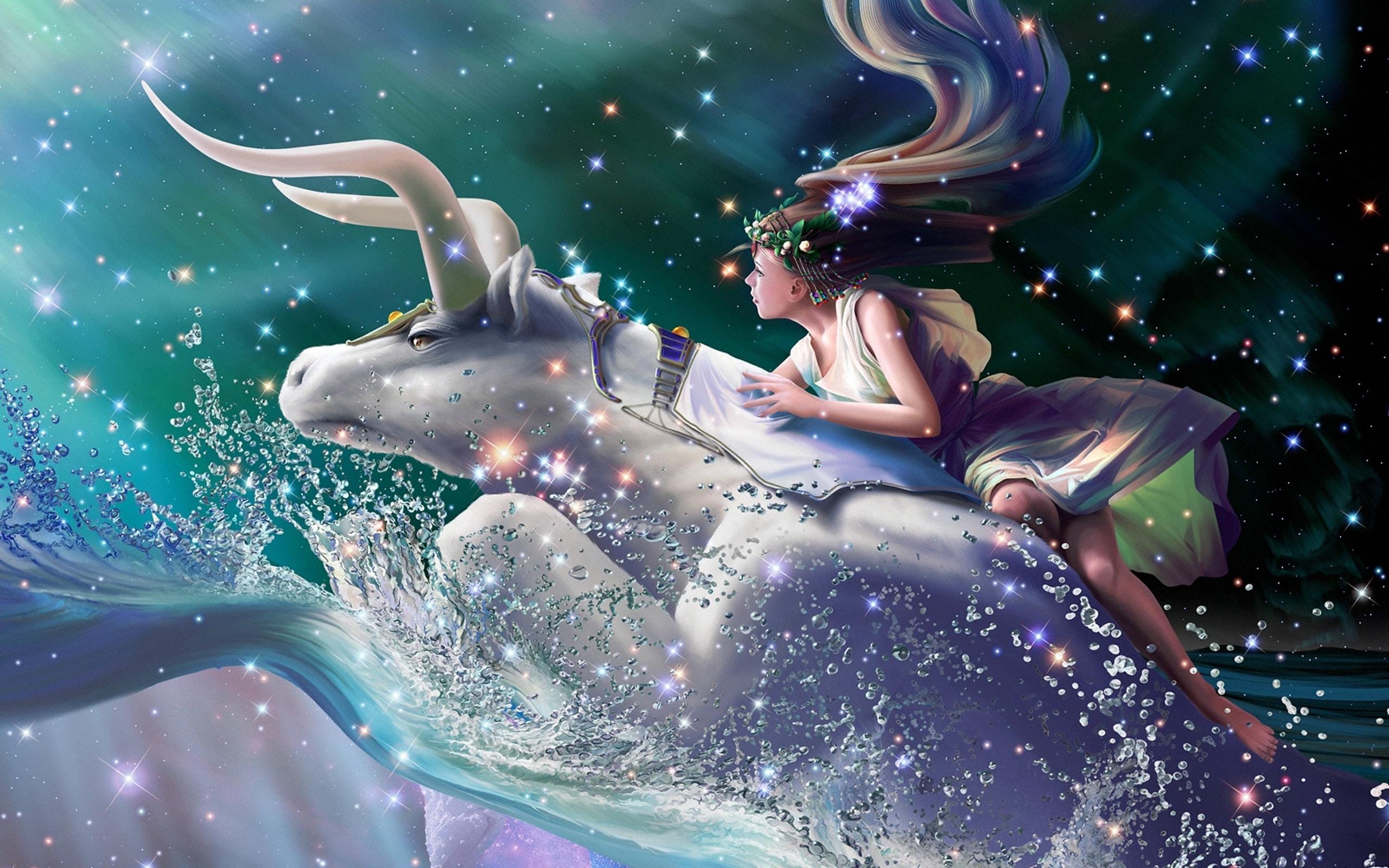 2560x1600 Girl riding a Taurus Desktop wallpaper 2560x1600