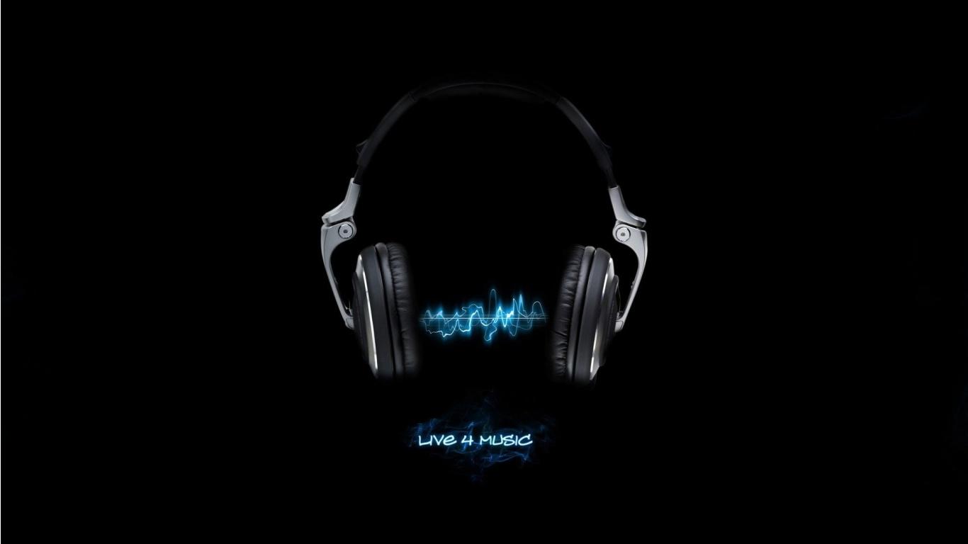 1366x768 Wallpaper Collection For Your Computer and Mobile Phones: New Disc Jockey Headphones Wallpaper