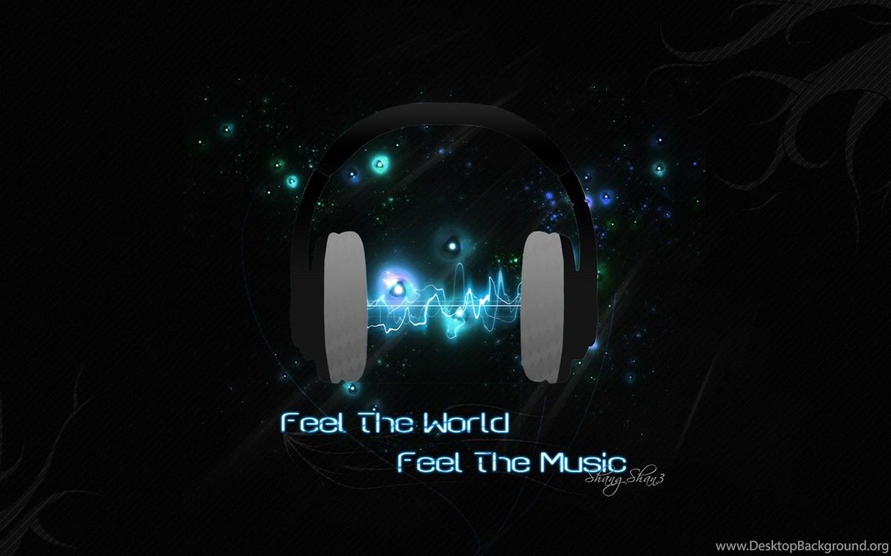 1280x800 Headphones Blue Music Wallpaper Desktop Background