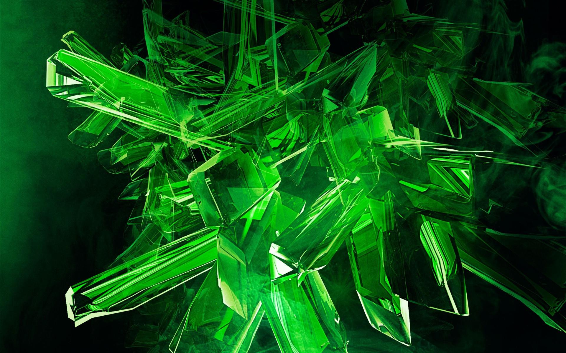 1920x1200 Digital Art, Abstract, Green, Crystal Wallpaper HD Crystal Wallpaper HD HD Wallpaper
