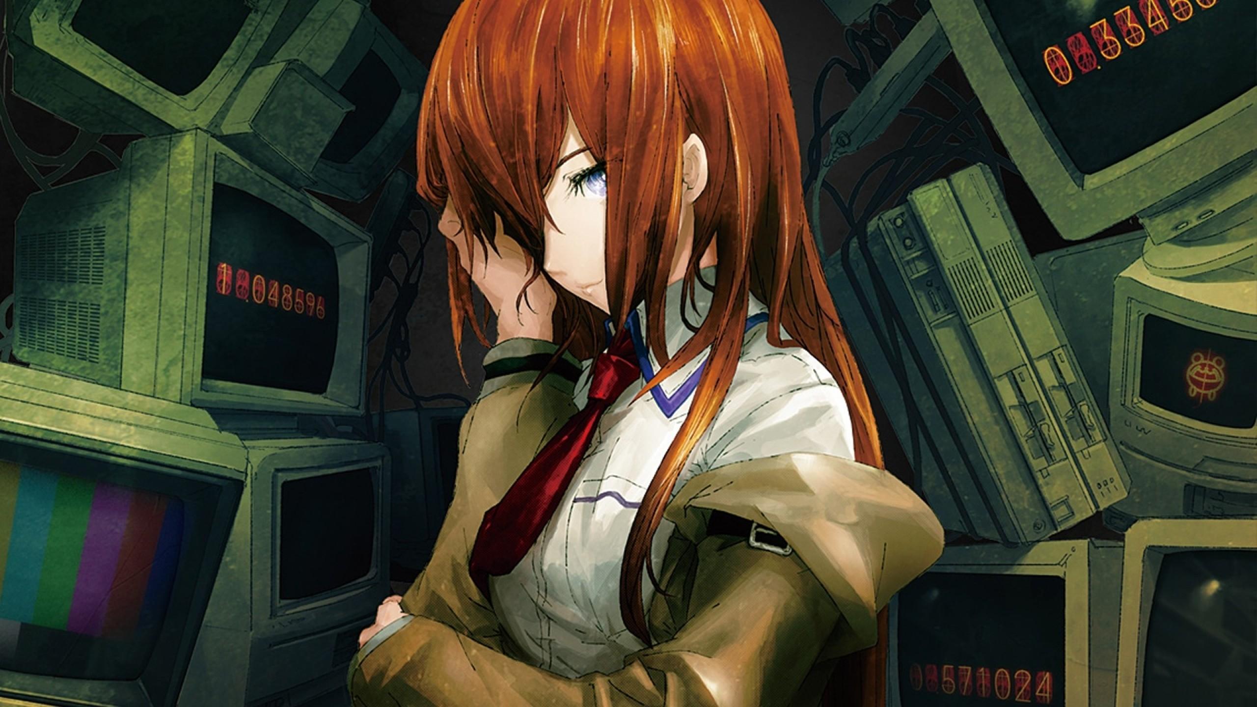 2560x1440 #anime, #anime girls, #Makise Kurisu, #Steins;Gate, wallpaper. Mocah HD Wallpaper