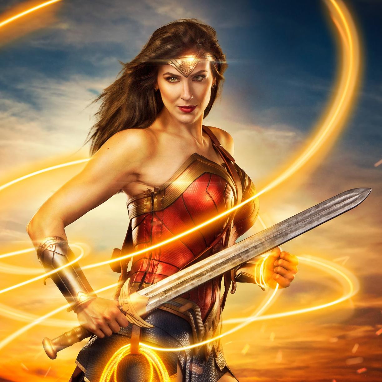 1224x1224 Woman Model, Cosplay, Wonder Woman, Wallpaper Wonder Woman