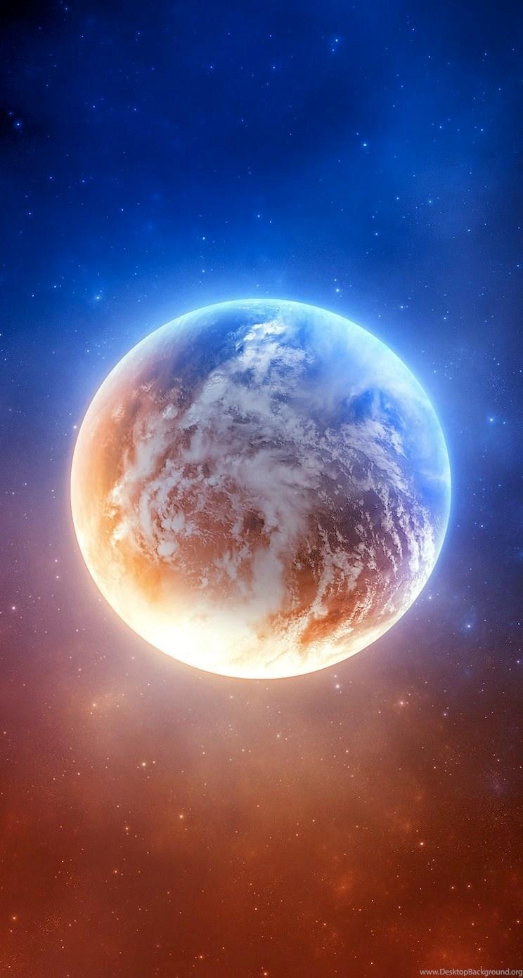 744x1392 Wonderful Earth In Abstract Space iPhone 5s Wallpaper Download. Desktop Background