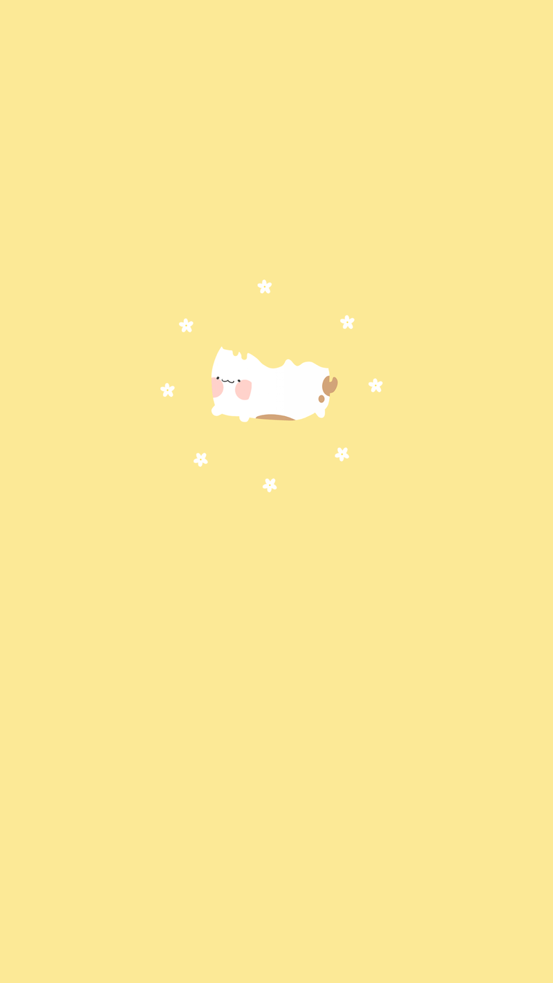 800x1422 Cute Pastel Yellow Aesthetic Wallpaper