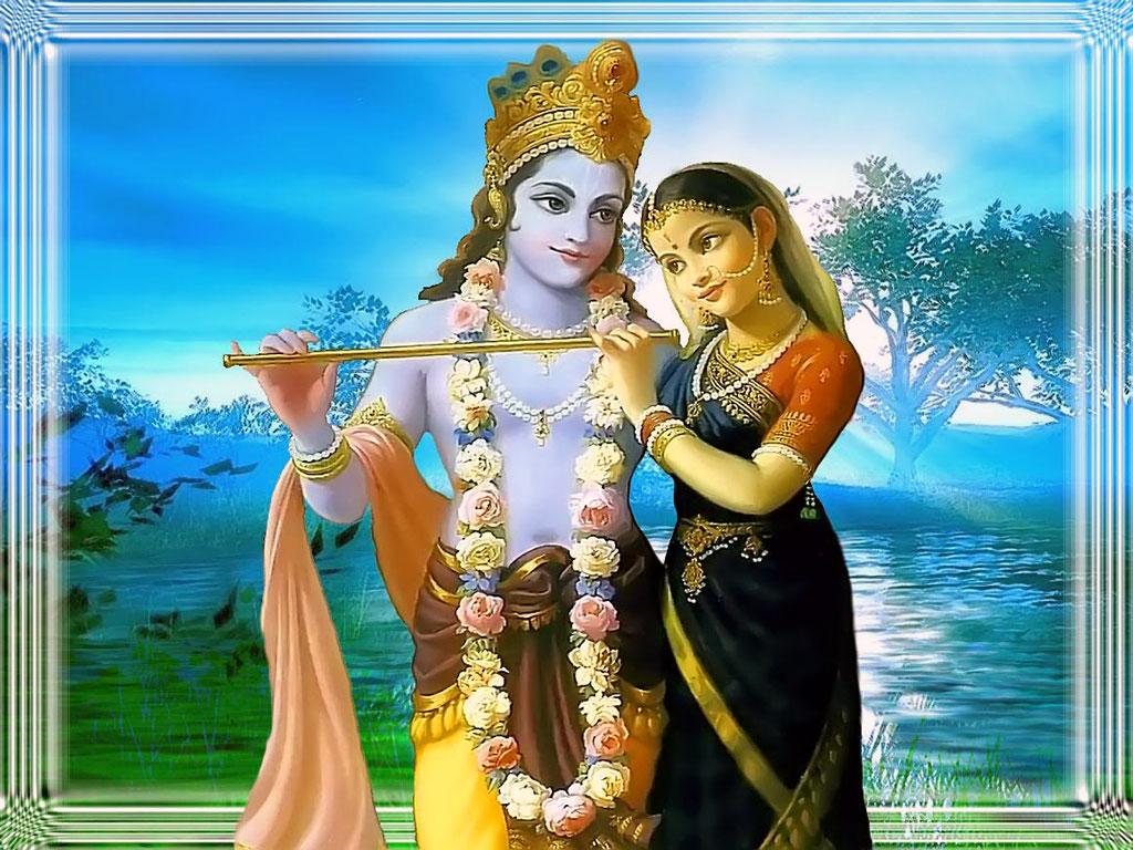 1024x768 FREE Download Shri Krishna Radha Wallpaper