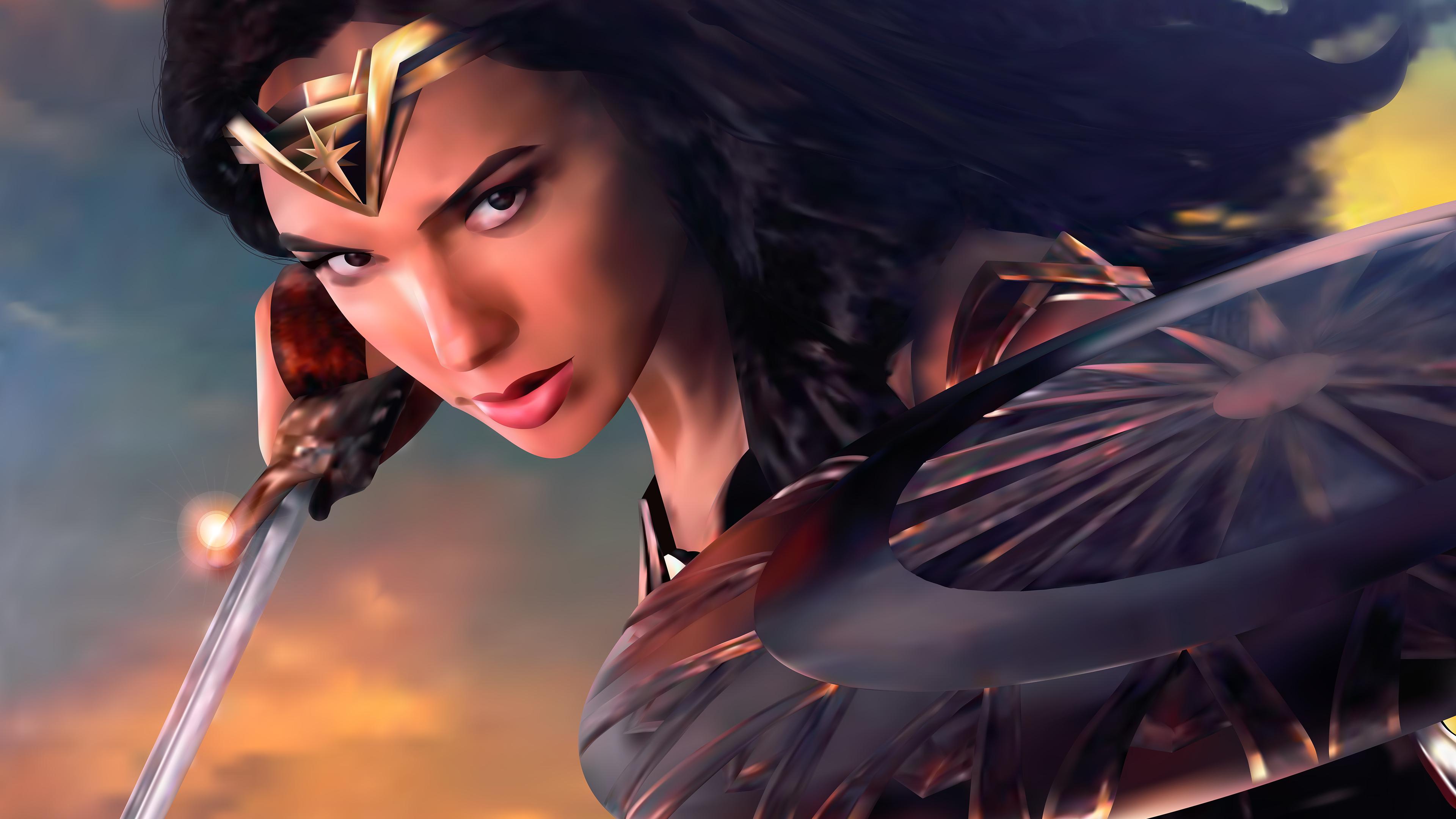 3840x2160 Wallpaper 4k Wonder Woman Digital Artwork 4k New 4k Wallpaper, Artist Wallpaper, Artwork Wallpaper, Behance Wallpaper, Digital Art Wallpaper, Hd Wallpaper, Superheroes Wallpaper, Wonder Woman Wallpaper