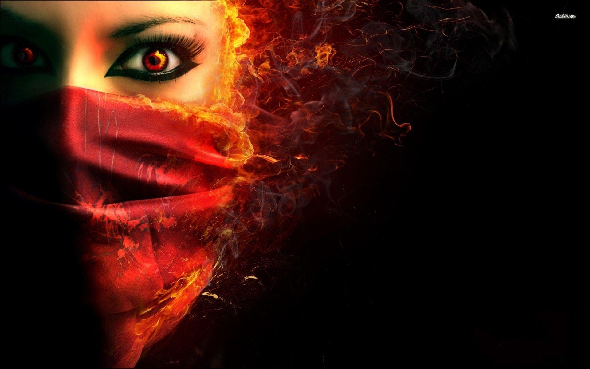 1920x1200 Firey girl wallpaper Art wallpaper