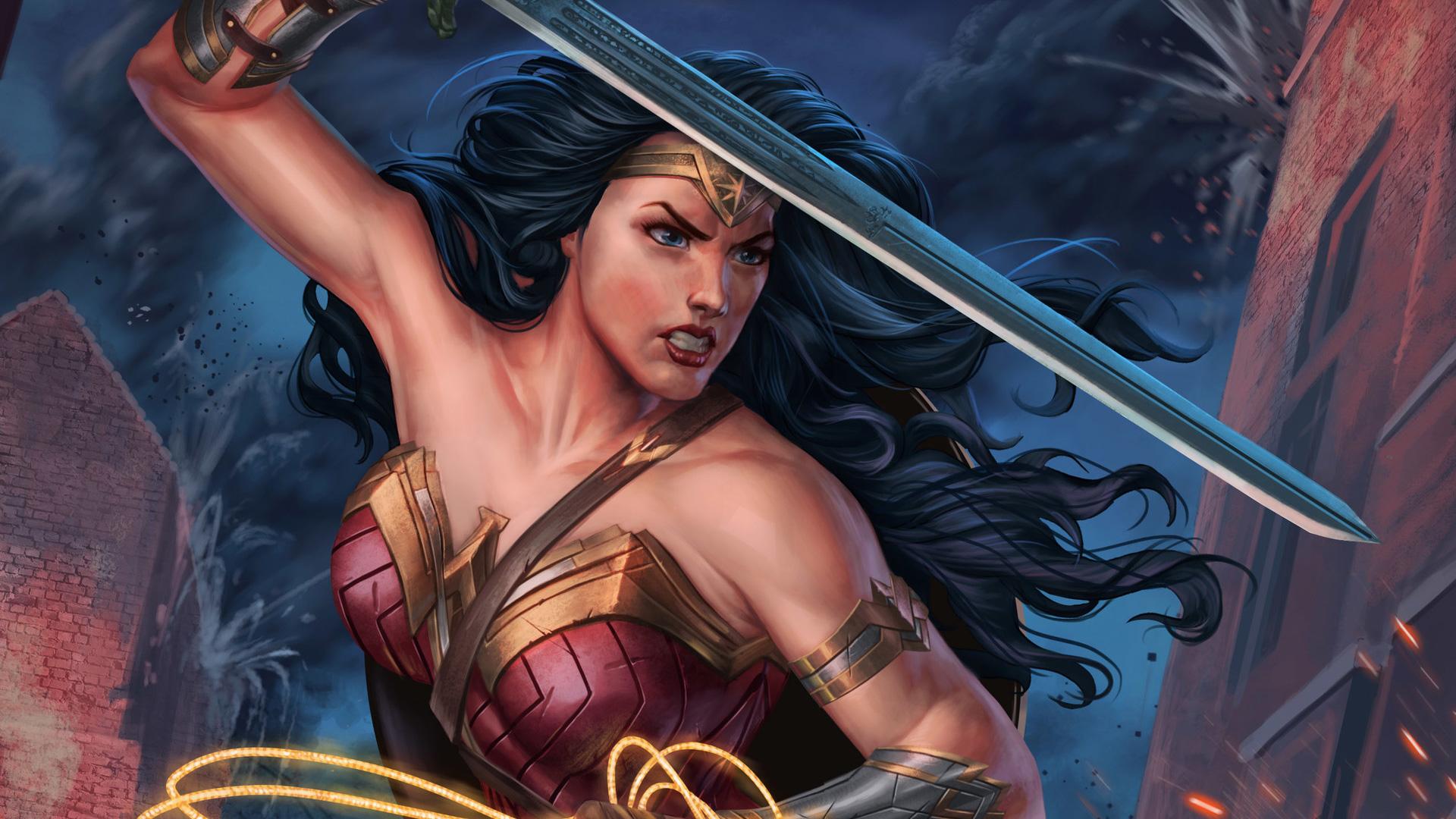 1920x1080 Wonder Woman 2018 Digital Art, HD Superheroes, 4k Wallpaper, Image, Background, Photo and Picture