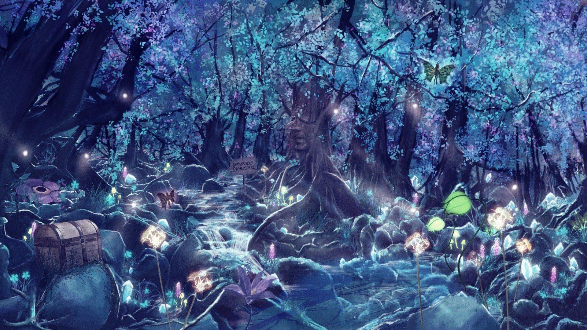 1920x1080 artwork, Fantasy, Magical, Art, Forest, Tree, Landscape, Nature, Magic Wallpaper HD / Desktop and Mobile Background