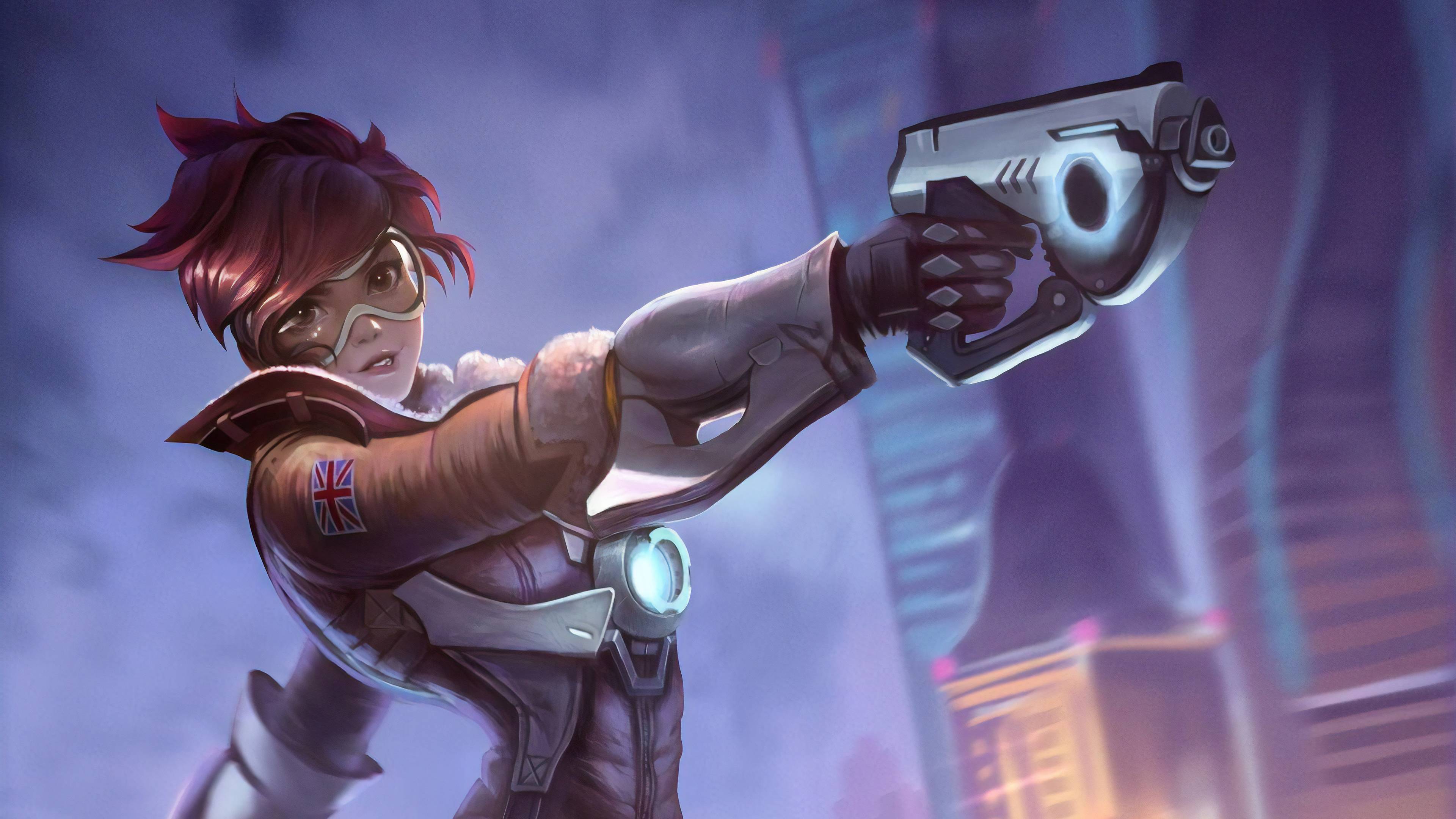 Wallpaper Art, tracer, overwatch, Tracer for mobile and desktop, section  игры, resolution 1920x1080 - download