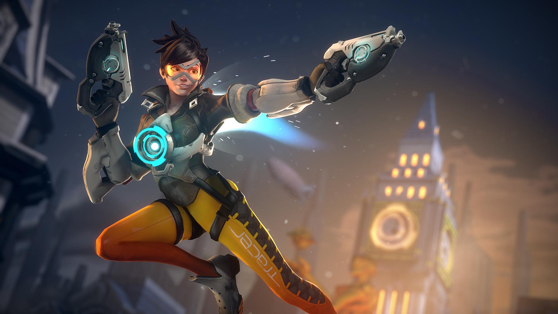 Wallpaper Art, tracer, overwatch, Tracer for mobile and desktop, section  игры, resolution 1920x1080 - download