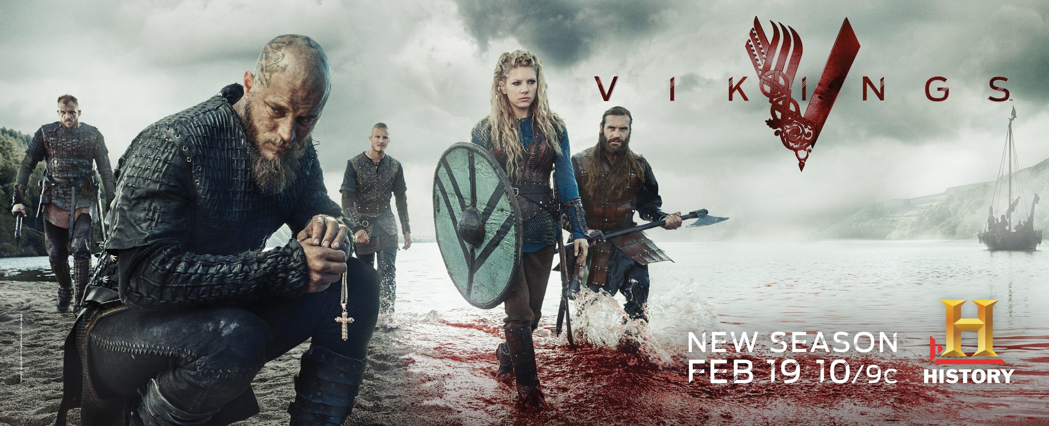 3601x1463 Download 3601x1463 Vikings, Ragnar, Lagertha Lothbrok, Rollo, Tv Series Wallpaper