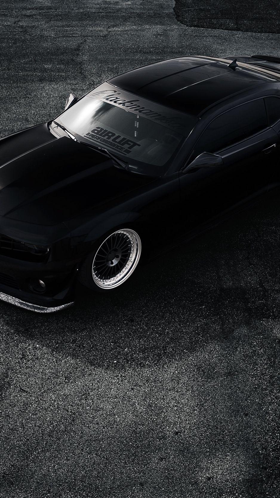 938x1668 Download wallpaper 938x1668 chevrolet, camaro, zl matt, black