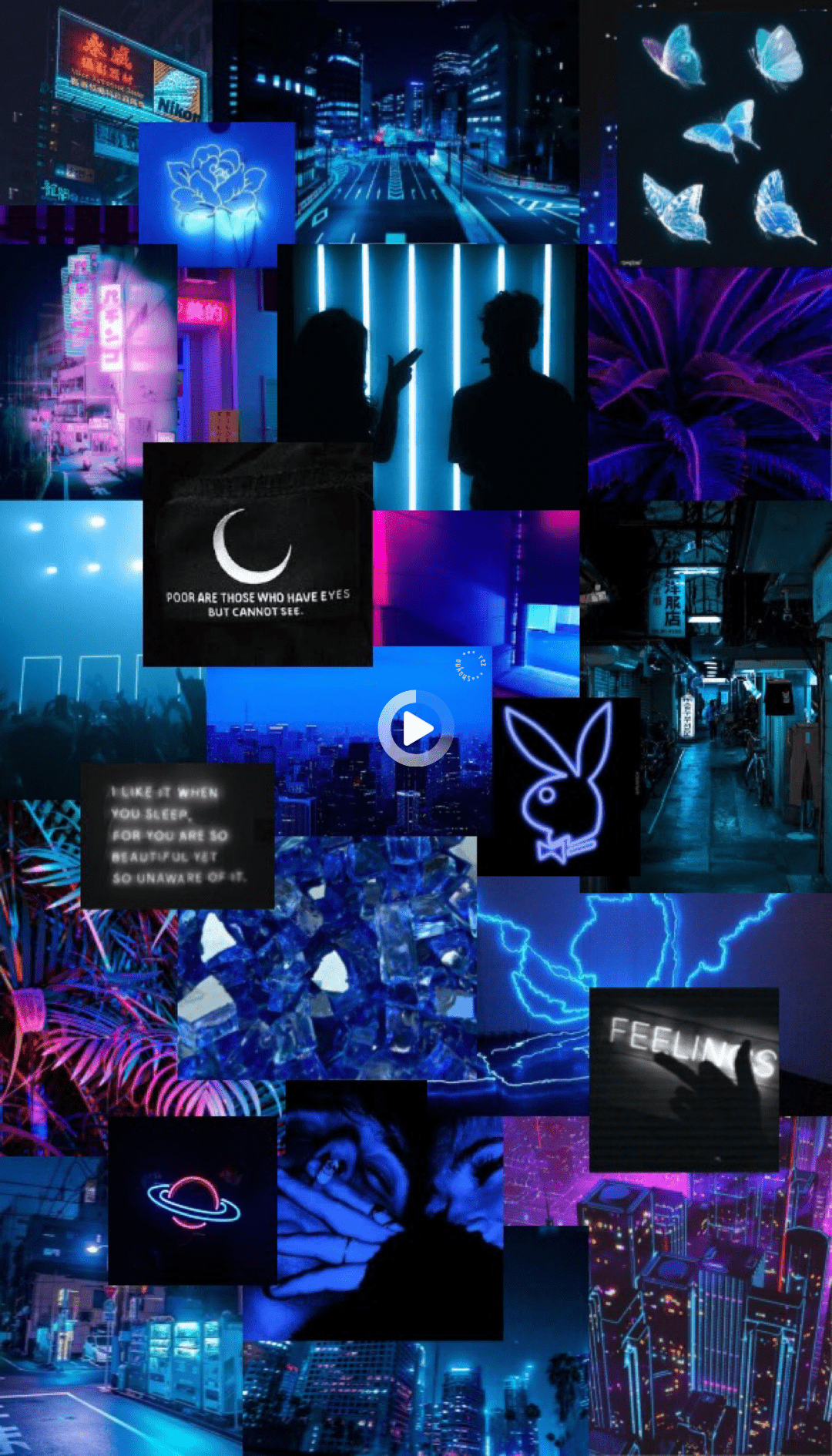 Blue and Pink Aesthetic Neon Wallpapers ...
