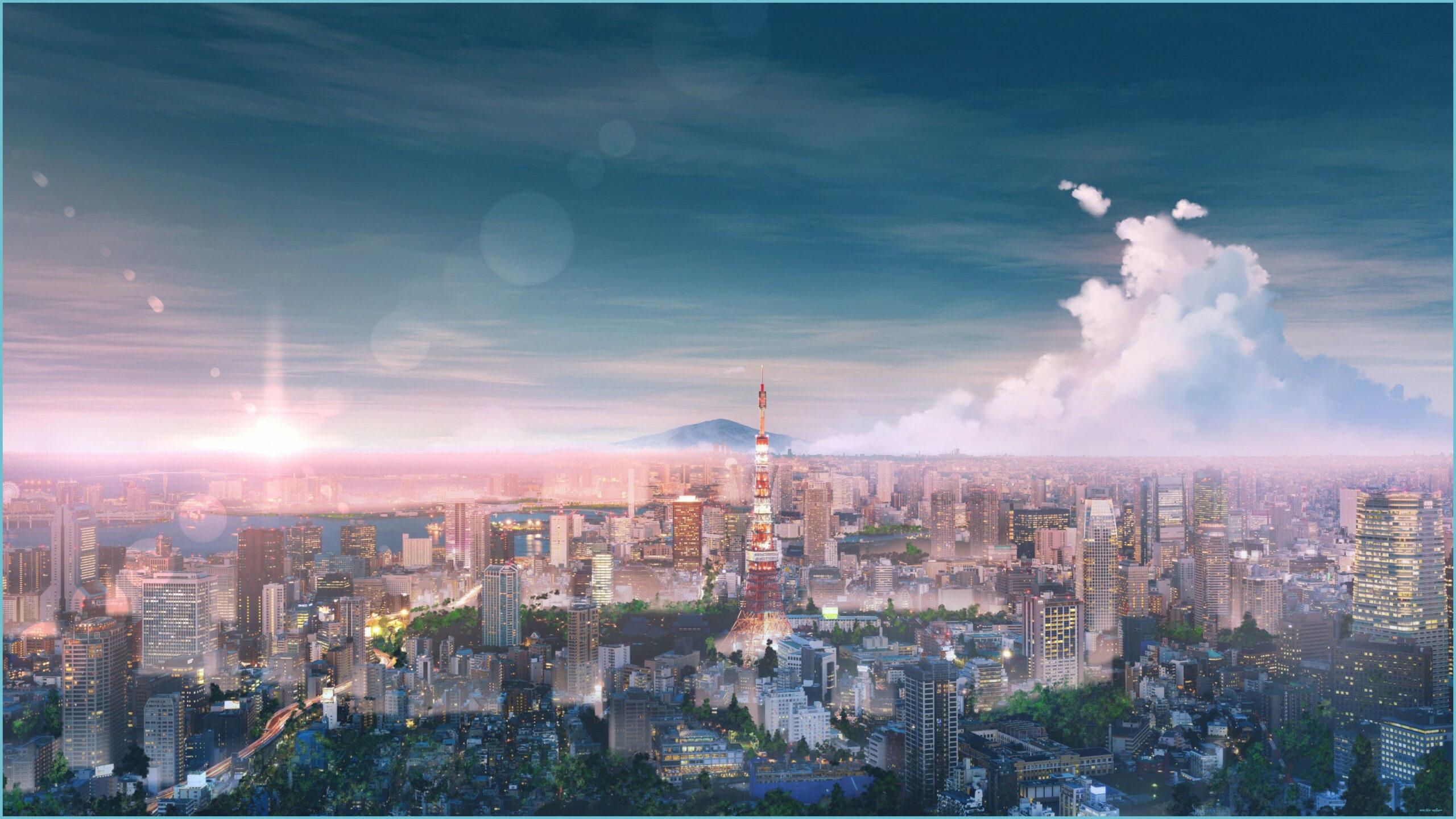 2560x1440 Tokyo Cityscape Anime Tokyo Wallpaper, Hd Wallpaper, Digital Art Tokyo Wallpaper