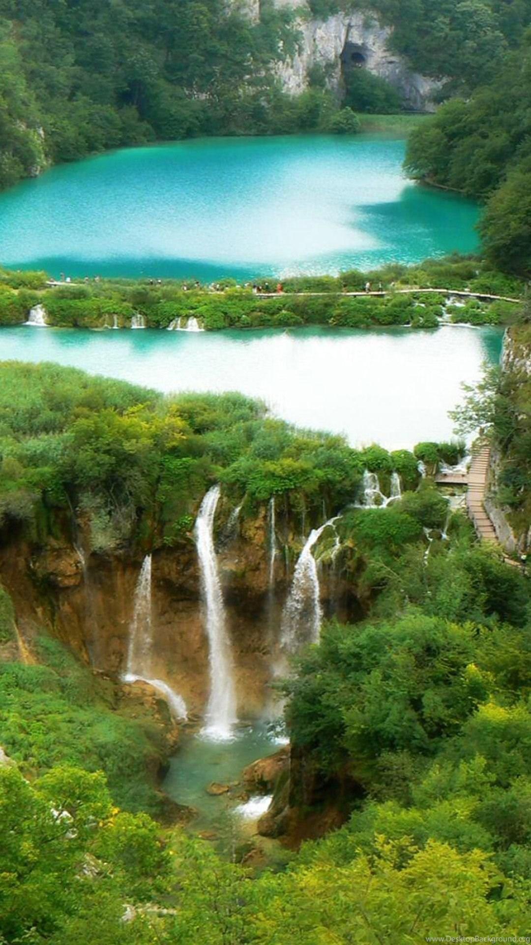 1080x1920 Nature Fairy Waterfall Forest Landscape iPhone 6 Wallpaper. Desktop Background