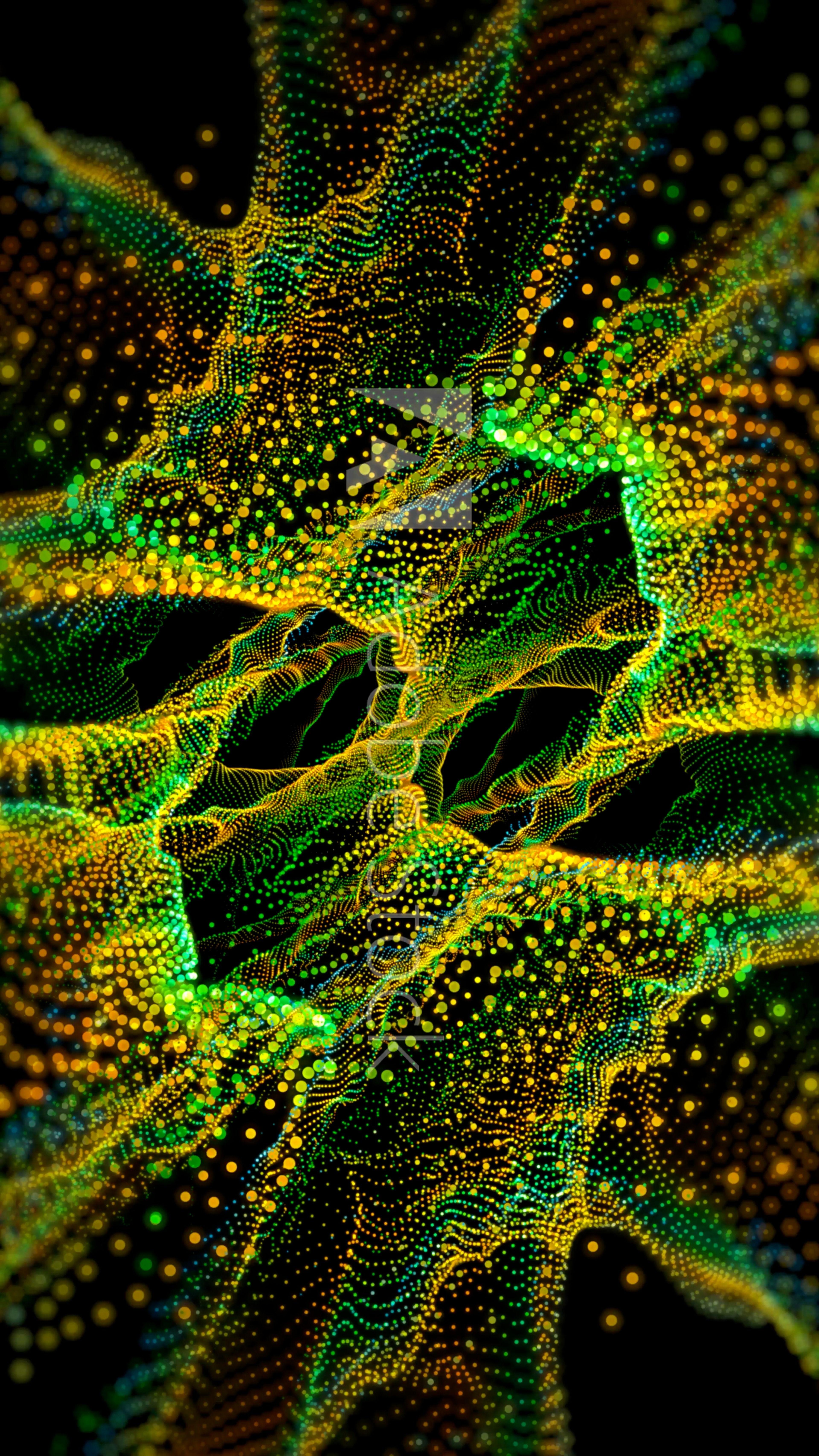 3840x6826 Yellow Green Seamless 3D Form. Fractal Art, Fractal Design, Fractals