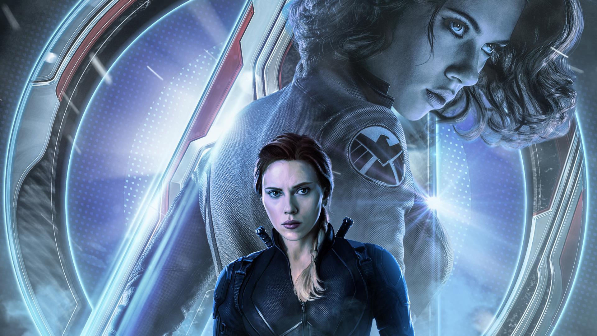 1920x1080 Download 2019 Movie, Avengers: Endgame, black widow, poster art wallpaper, 1920x Full HD, HDTV, FHD, 1080p