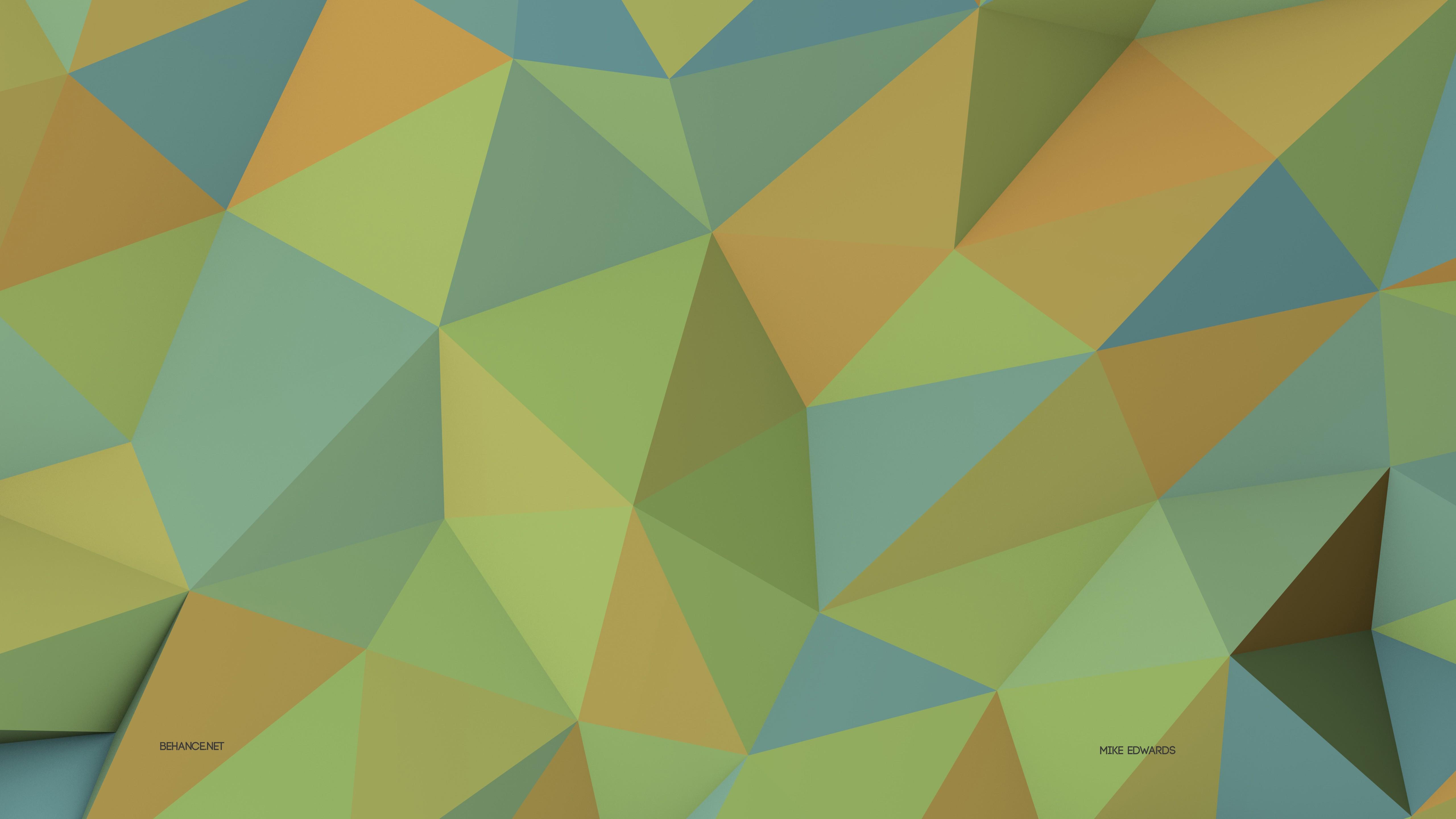 5120x2880 Wallpaper polygon, 4k, 5k wallpaper, 8k, green, yellow, background, pattern, Abstract