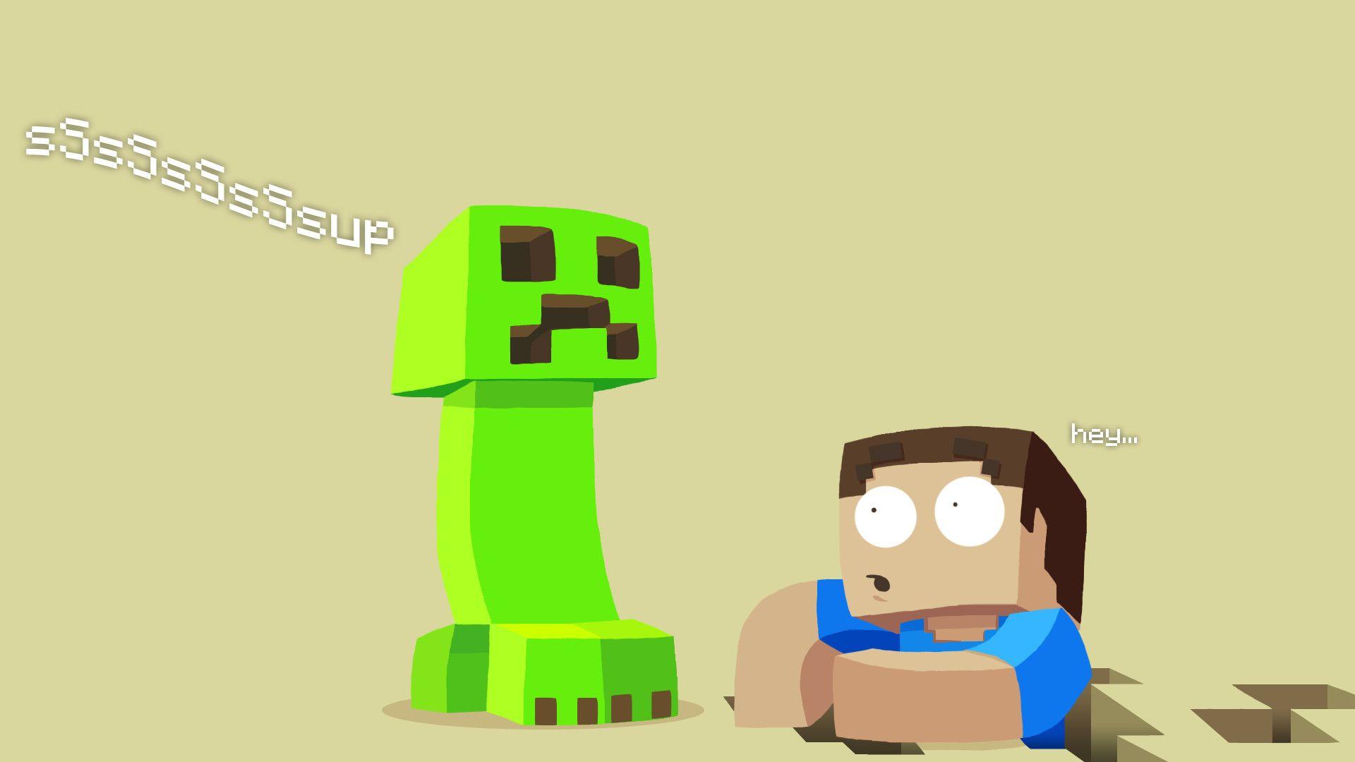 1920x1080 Creeper Face Wallpaper
