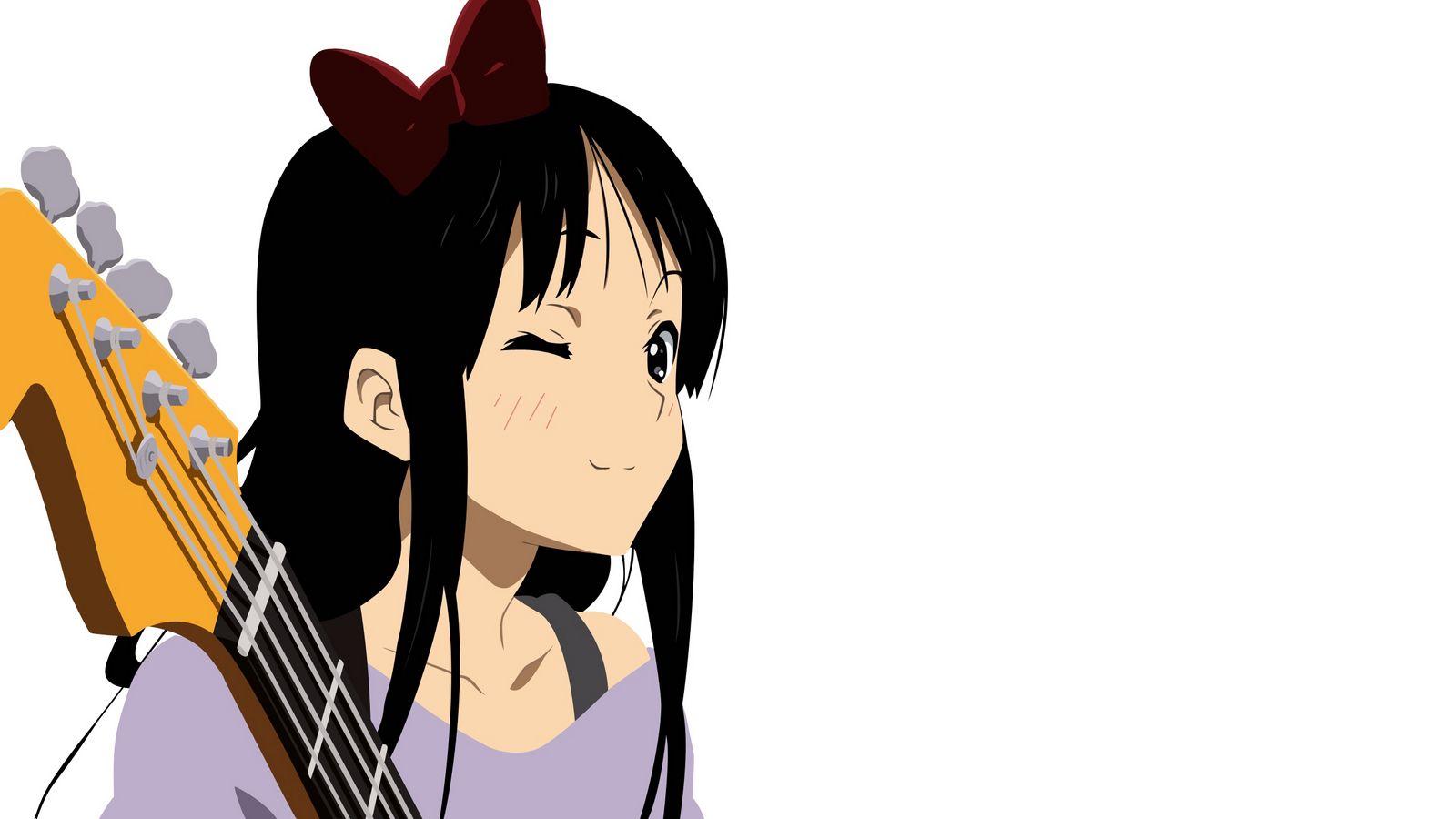 1600x900 Download wallpaper 1600x900 girl, brunette, flirt, guitar, nice widescreen 16:9 HD background