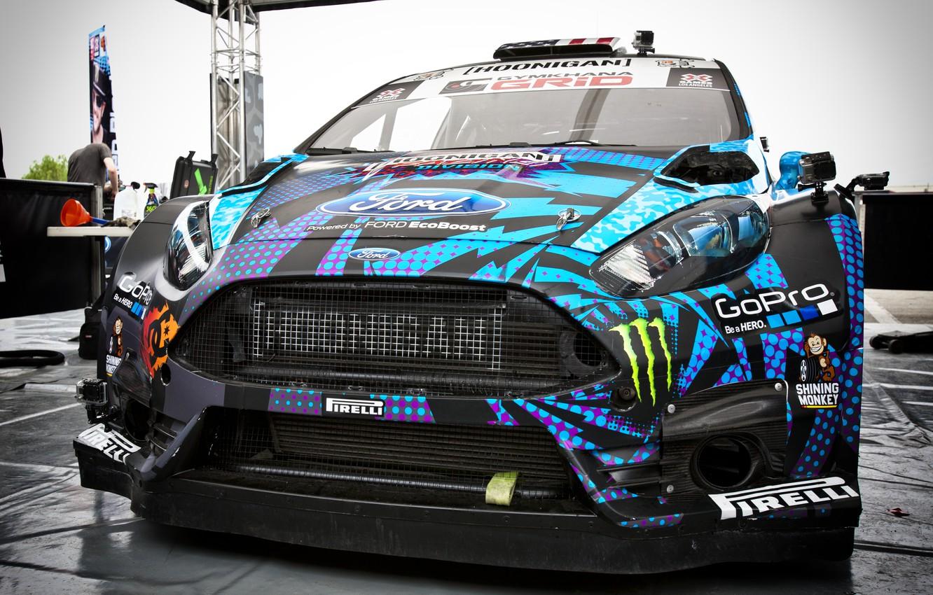 1332x850 Wallpaper car, Blue, rally, WRC, Ken Block, racing, Ken Block, Hoonigan, GoPro, Ford fiesta image for desktop, section ford