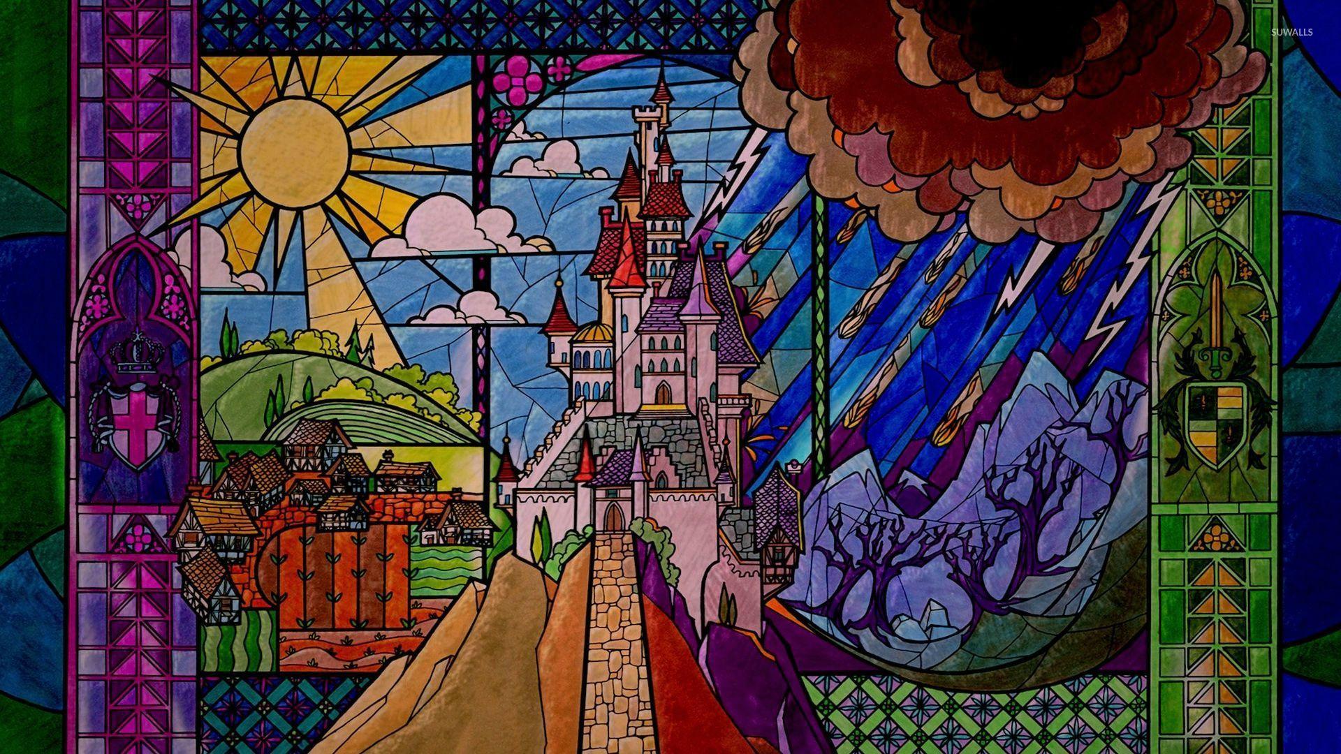 1920x1080 Beauty And The Beast Castle Cartoon
