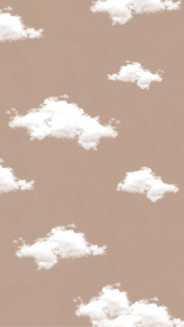 750x1333 Aesthetic Light Brown Wallpaper