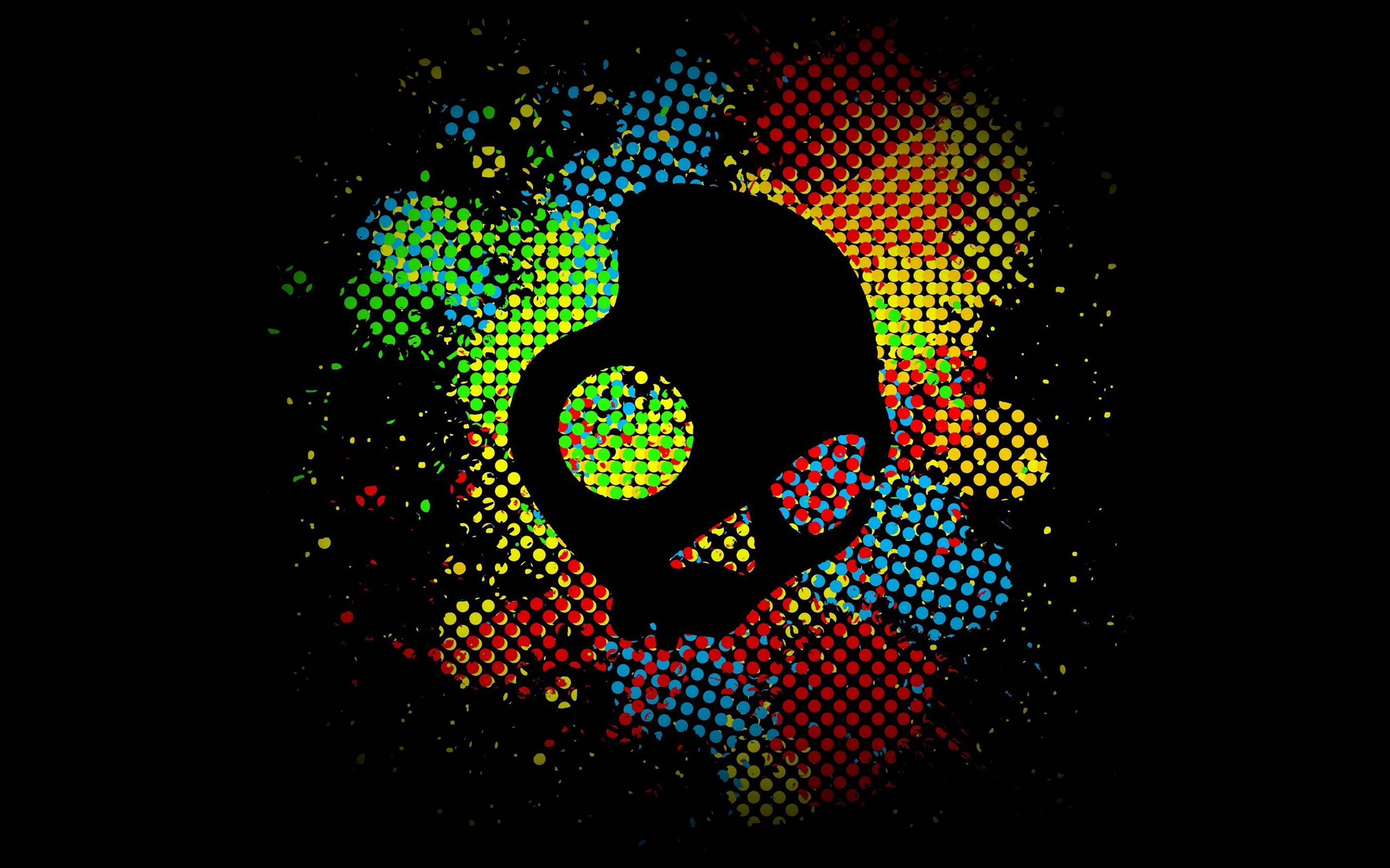 3840x2400 skull, Color, Psychedelic, Art, Artwork Wallpaper HD / Desktop and Mobile Background