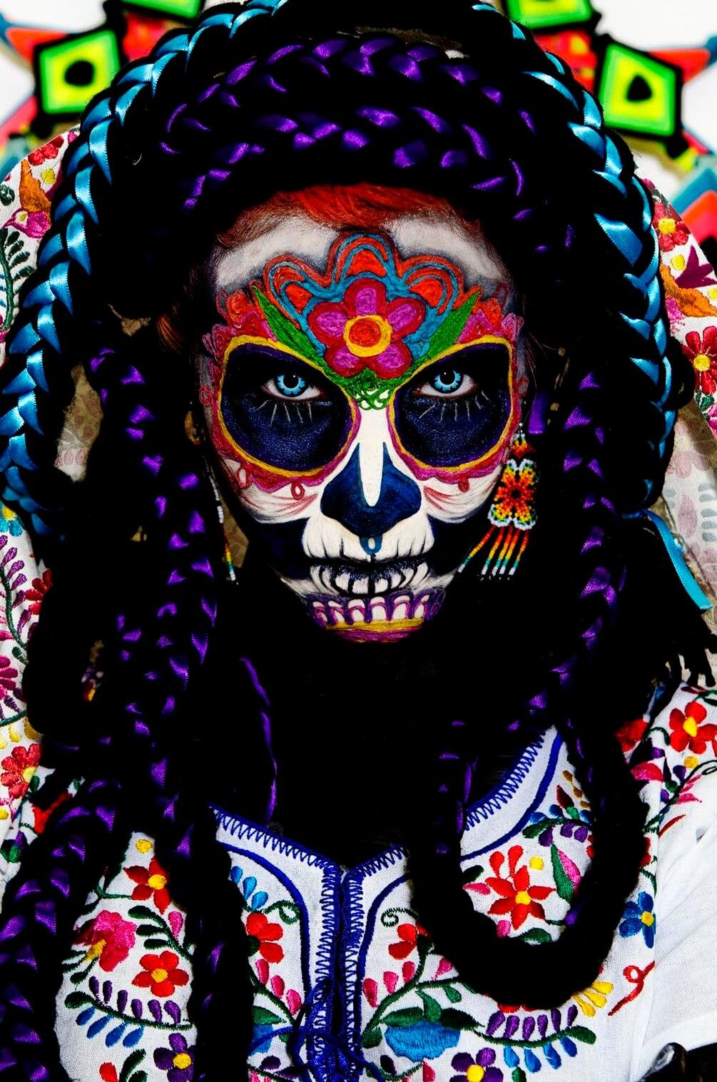 1005x1517 Wall mural Psychedelic art, skull and bone Nr.nus_ wallpaper digital printing