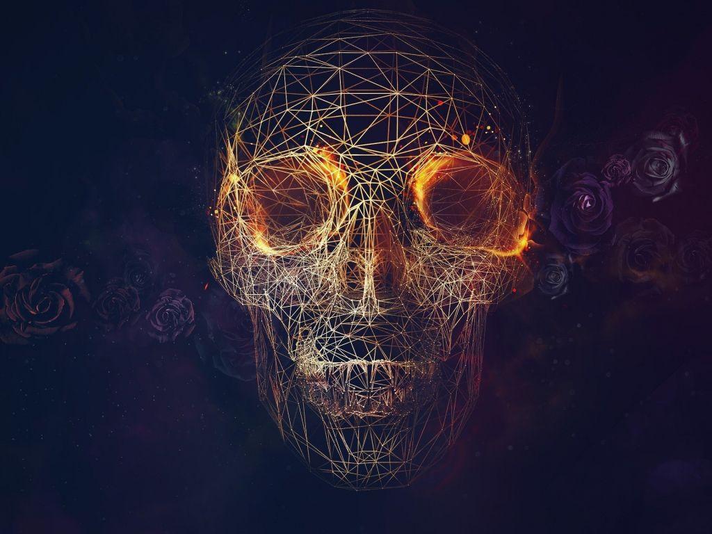 1024x768 of Skull 4K wallpaper for your desktop or mobile screen