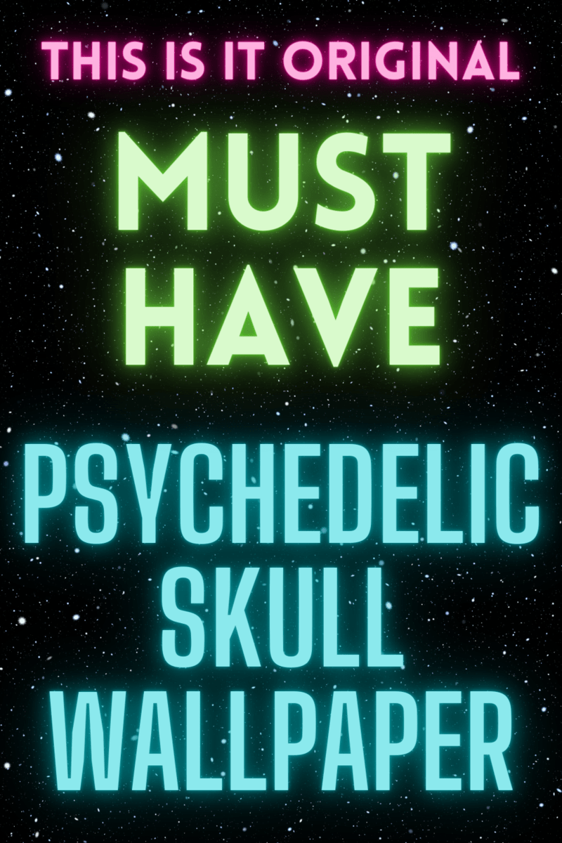 800x1200 Gold Psychedelic Skull Wallpaper
