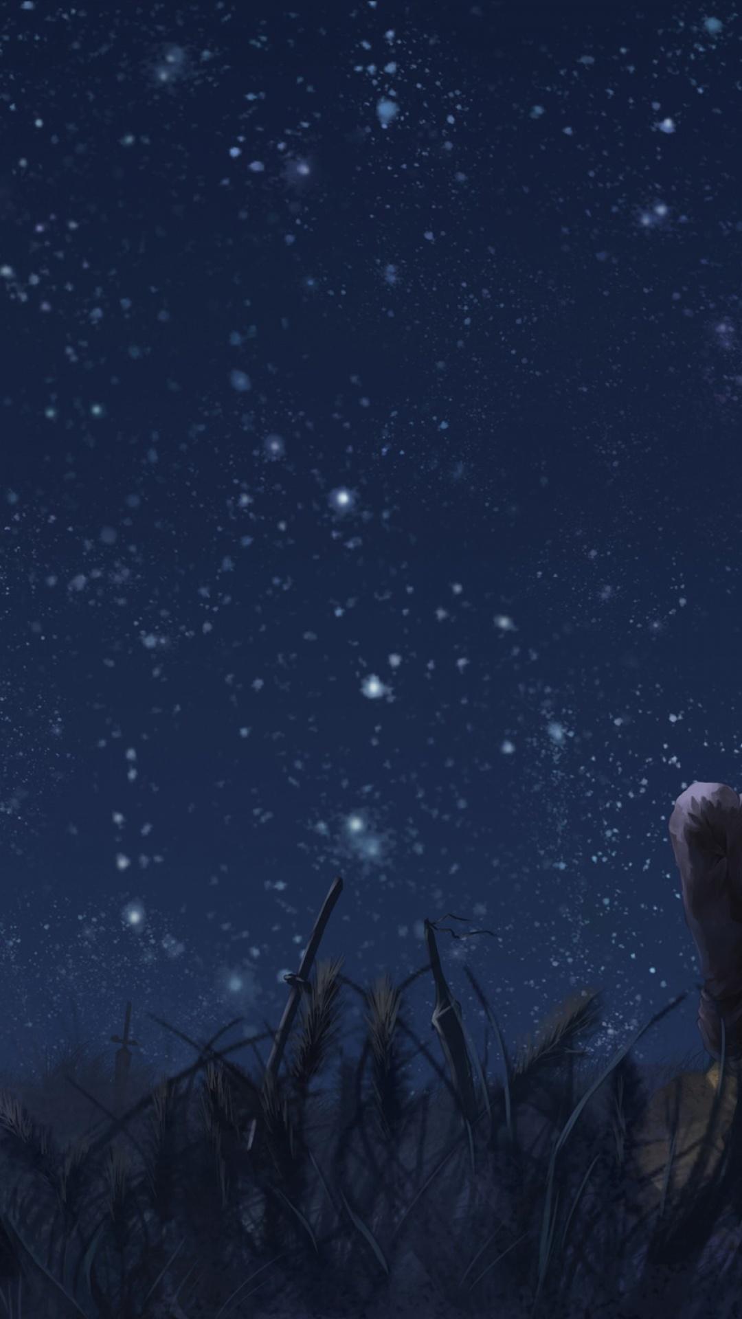 1080x1920 Anime Night Scenery