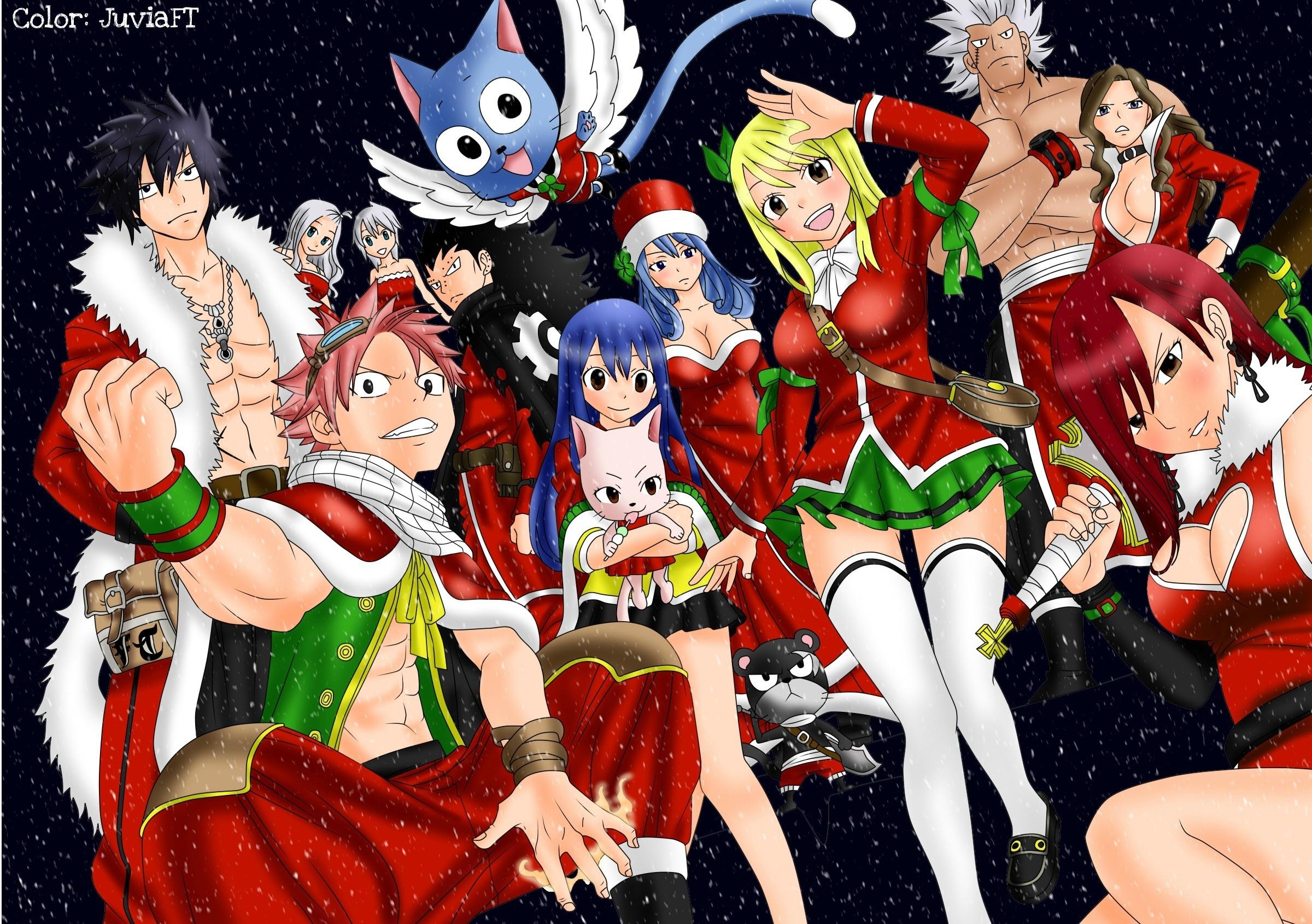 2400x1690 Download Wallpaper, Download happy gray lucy christmas fairy tail lucy heartfilia natsu anime manga gray fullbuster natsu dragnee Wallpaper –Free Wallpaper Download
