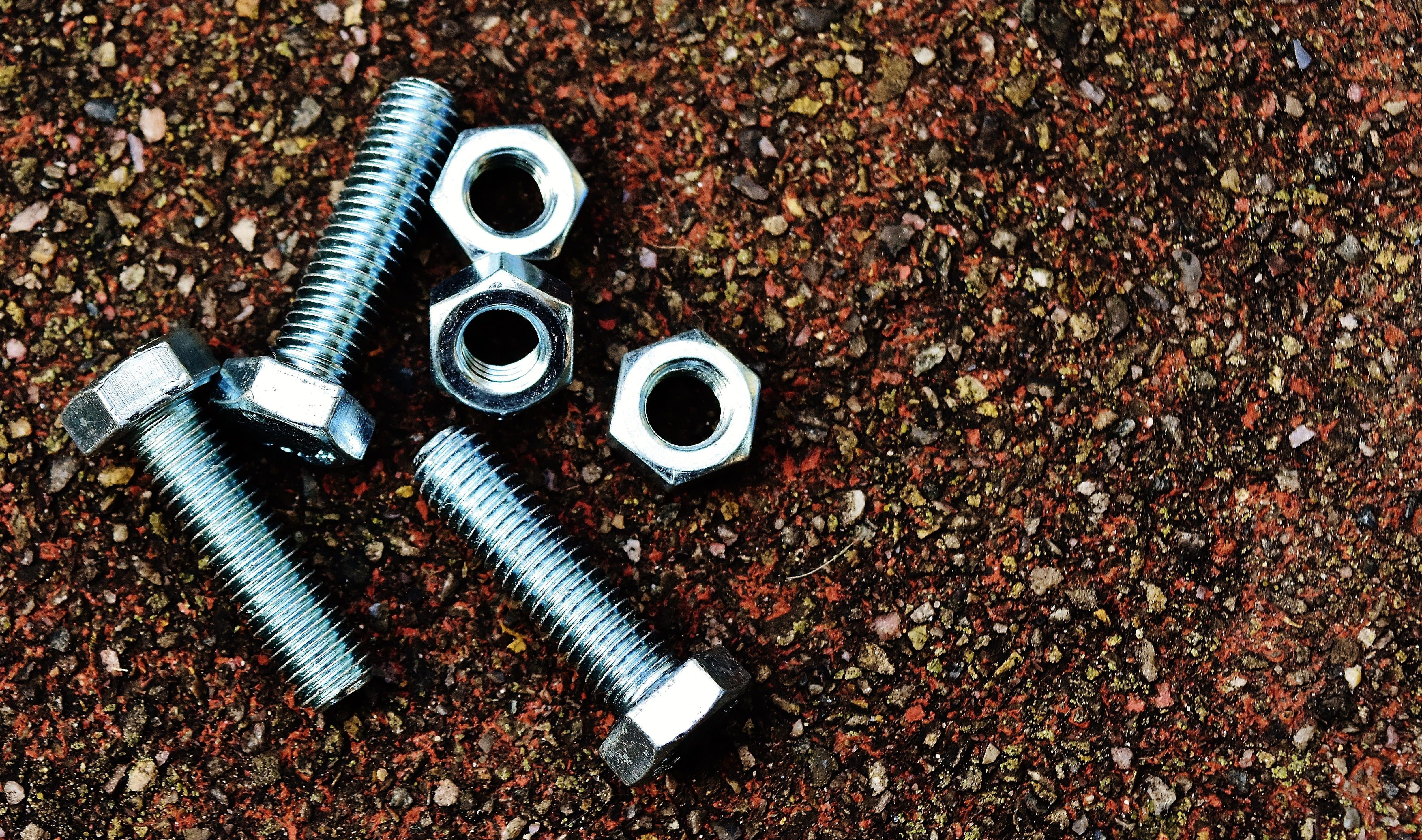 4929x2913 three gray bolts and nuts photo #screw #nuts hex bolt construction material #silver K #wallpaper #hdwallpaper #desktop. Hex bolt, Construction materials, Bolt