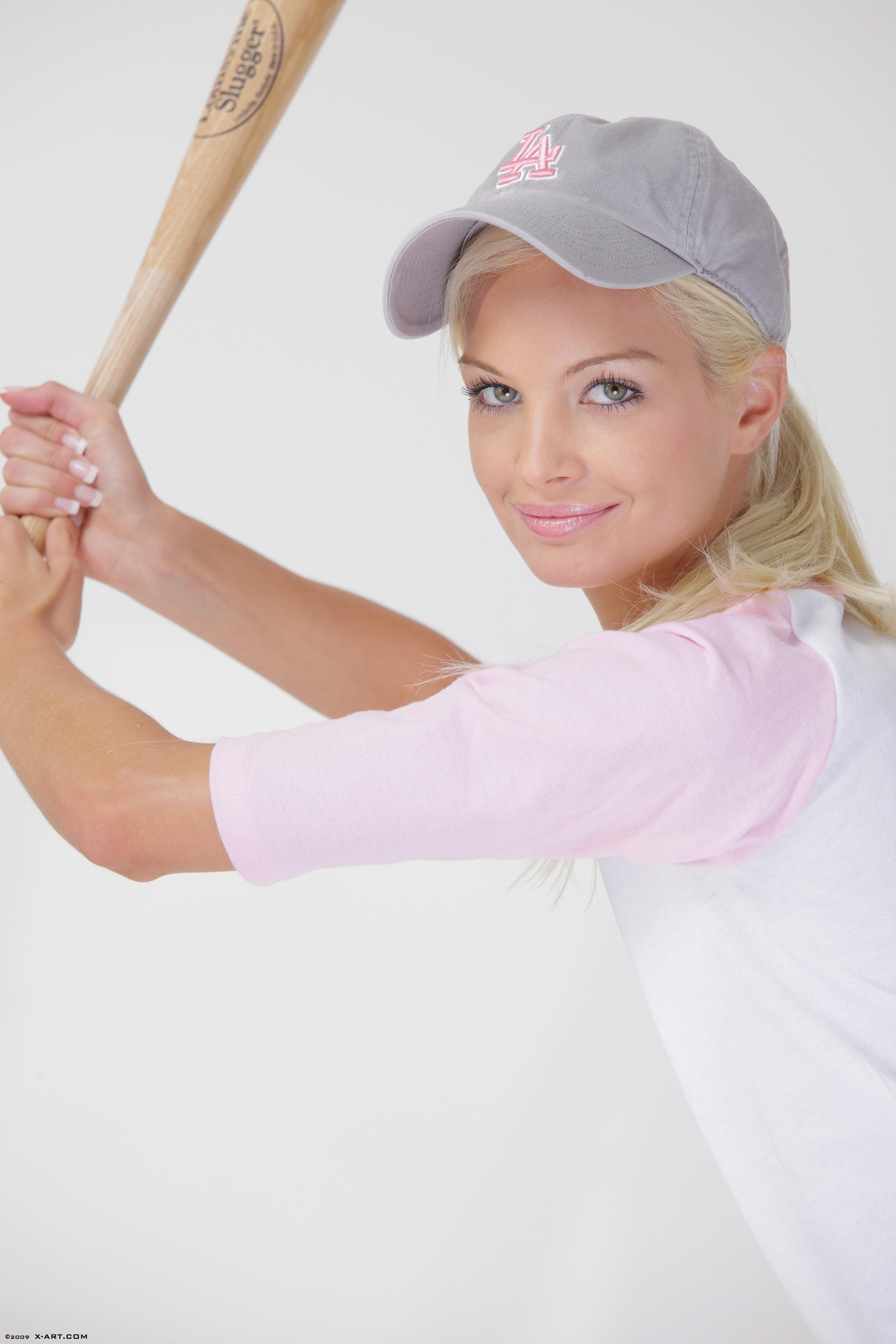 2667x4000 Blondes, Women, Francesca Facella, X Art Magazine, Baseball Bat Wallpaper