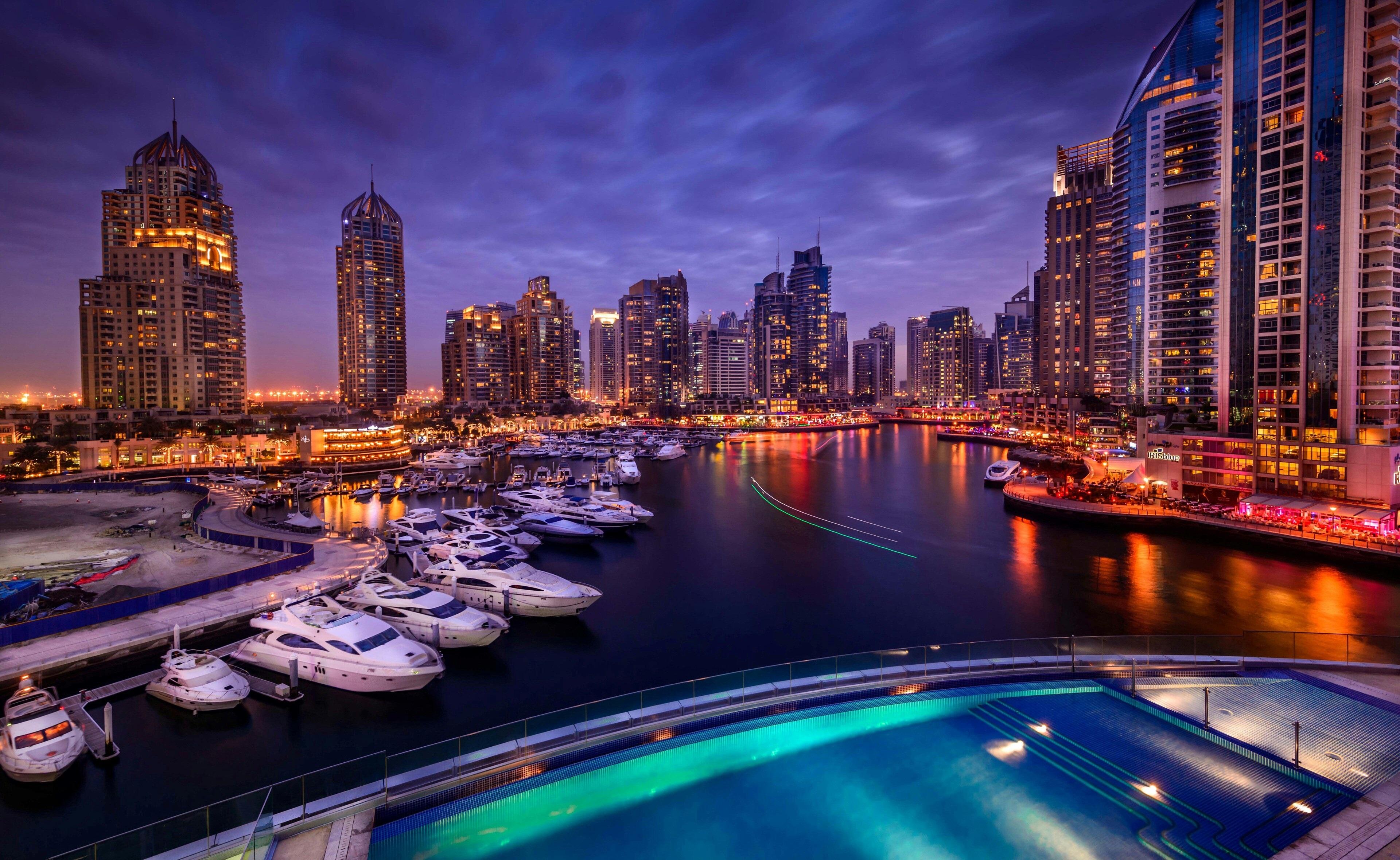 3840x2360 dubai marina 4k new wallpaper HD for desktop HD wallpaper, Background