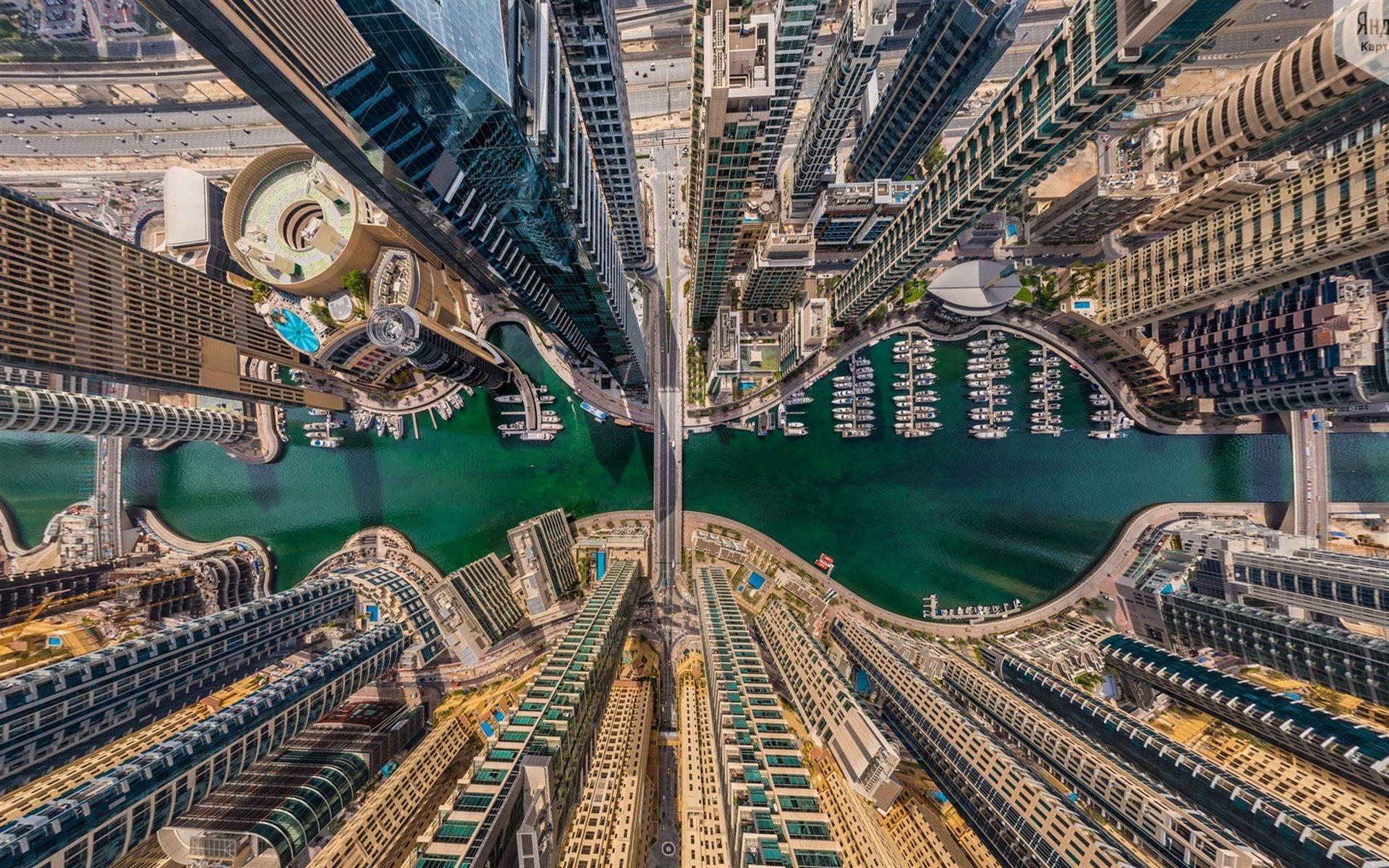 1920x1200 Download wallpaper Dubai Marina, skyscrapers, UAE, roads, Dubai, United Arab Emirates for desktop with resolution 1920x1200. High Quality HD picture wallpaper
