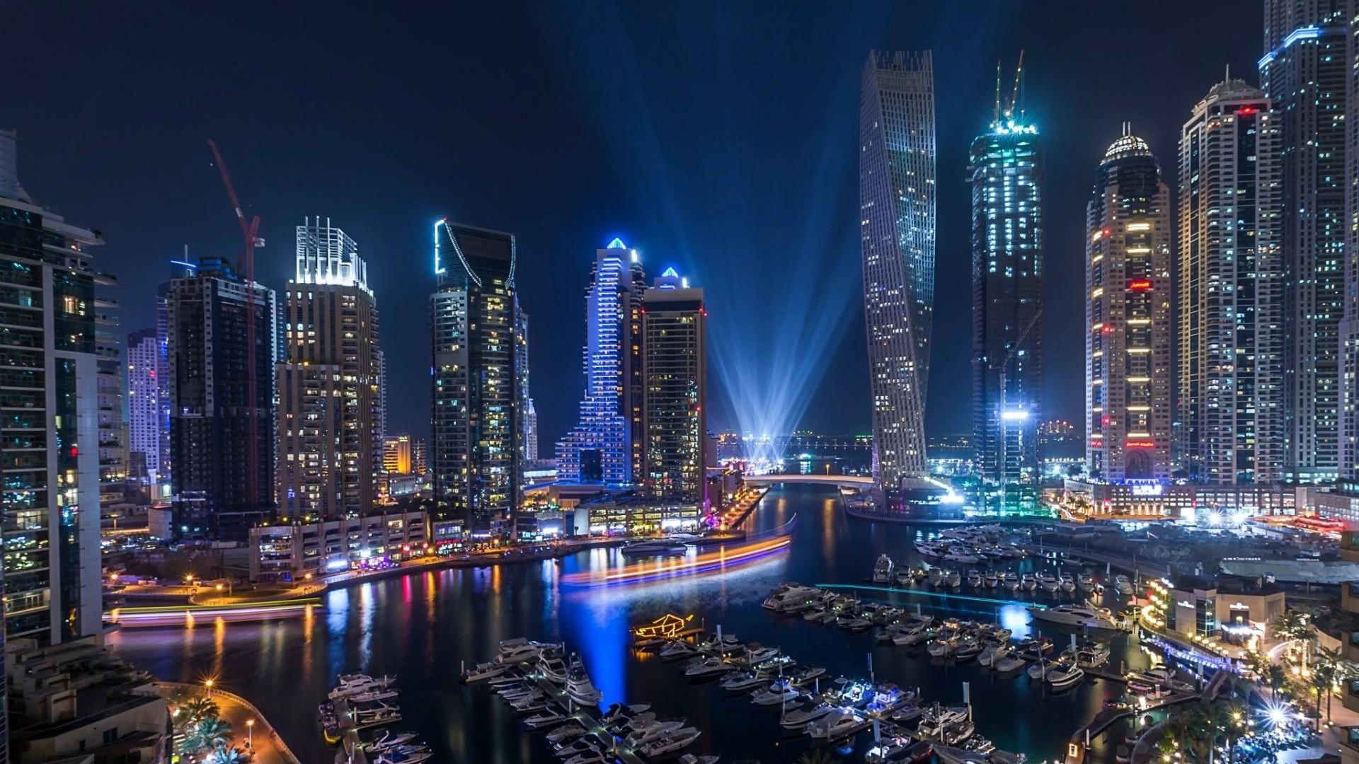 1920x1080 Night Dubai Wallpaper HD HD Wallpaper