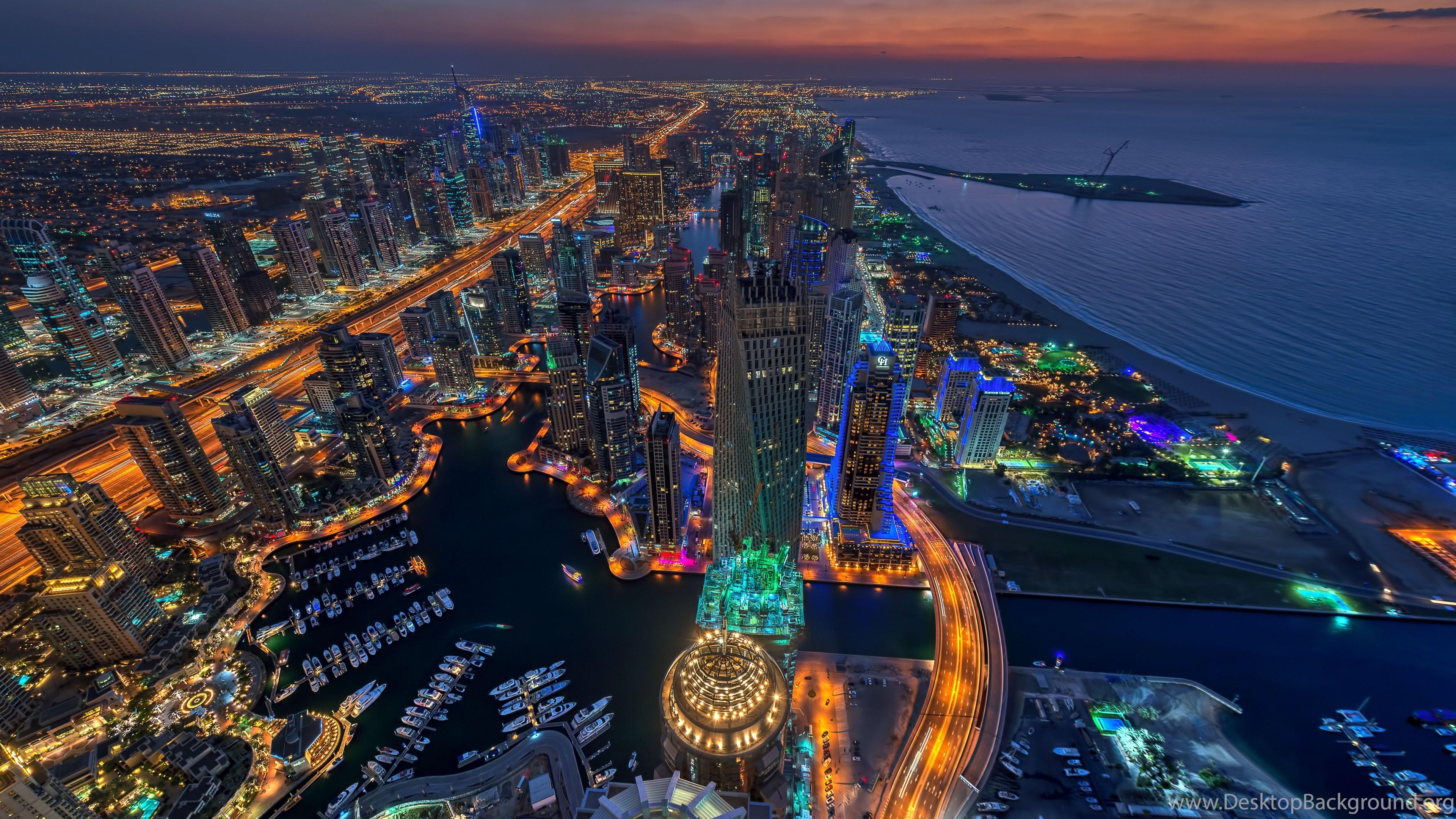 3840x2160 Dubai Marina HD Wallpaper Desktop Background