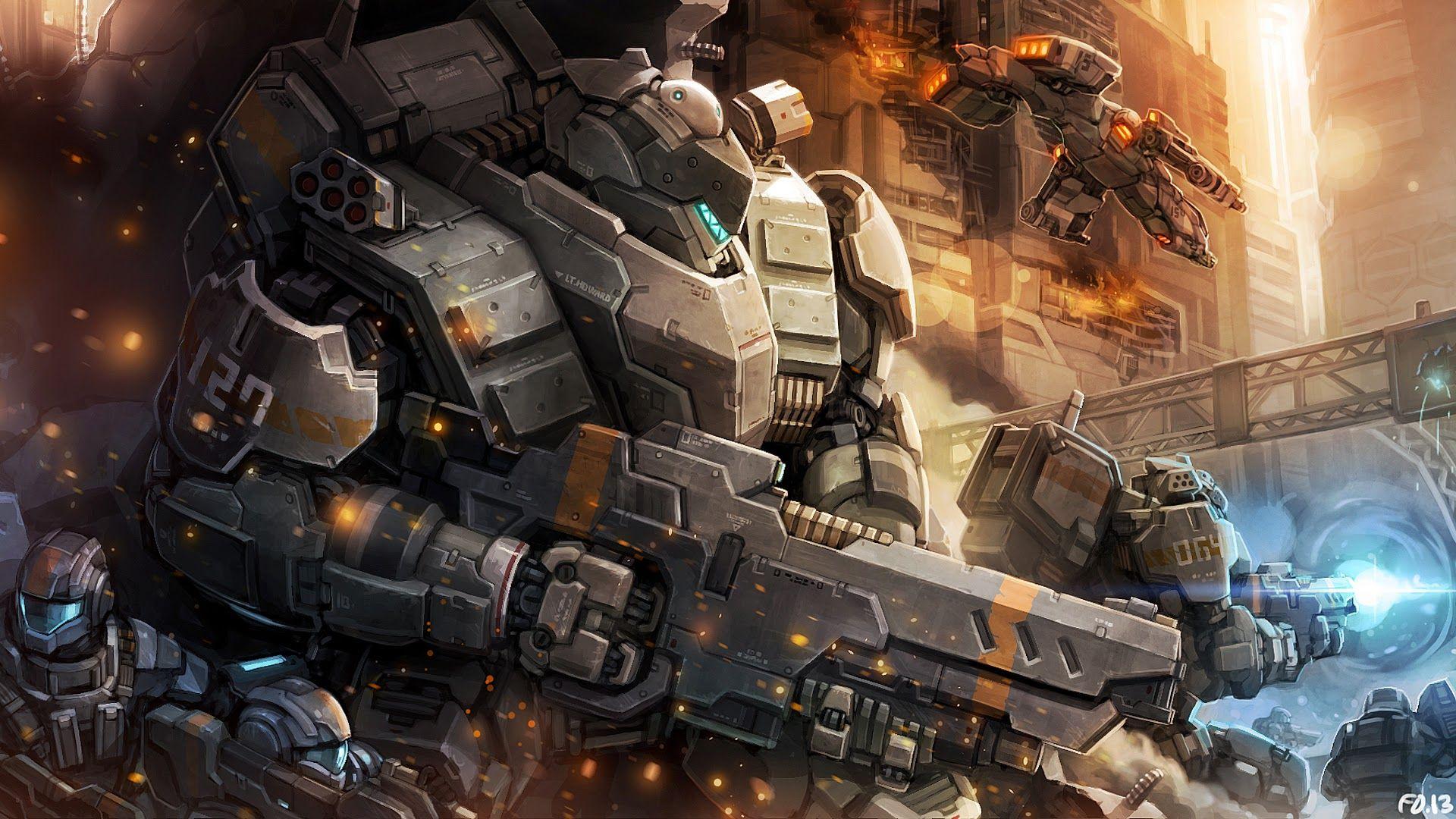 1920x1080 Mecha Soldier Army. Mech, Mecha, Warfare